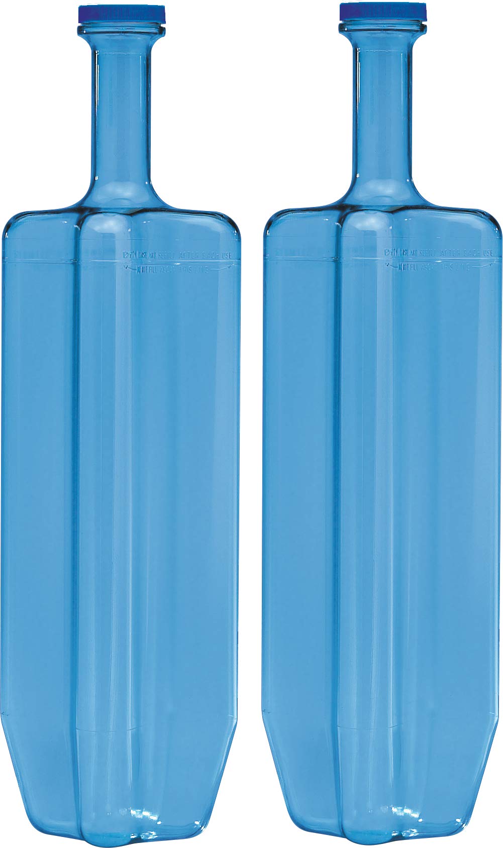 San Jamar Rapi-Kool Plastic Chill Utensil 128oz (2-Pack) - Blue Food Storage Container for Kitchen, Picnics & Meal Prep - BPA-Free, Dishwasher Safe