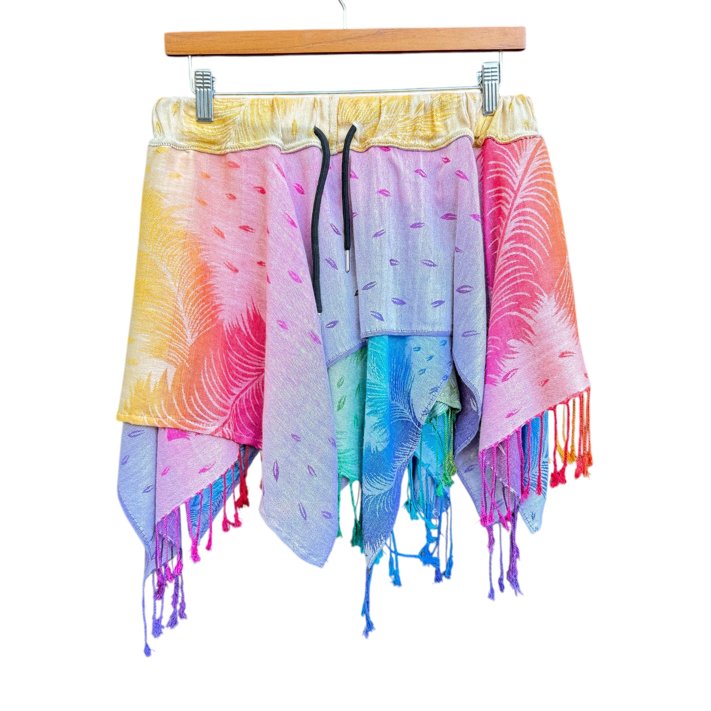 FAIRY PASH SKIRT with Peacock Feathers - Elegant Bohemian Maxi Skirt for Women | Perfect for Festivals, Beach Vacations & Boho Photoshoots