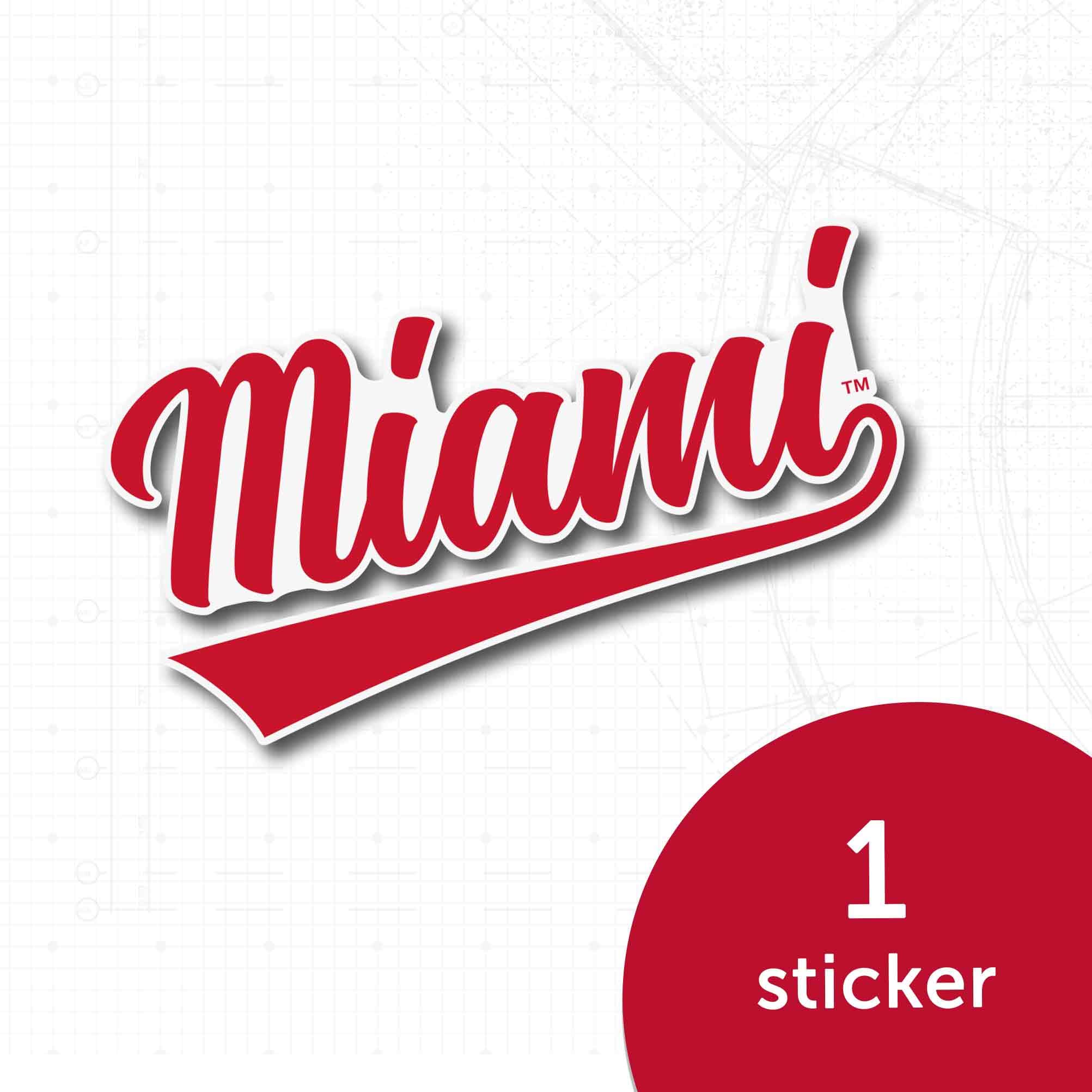 Desert Cactus Miami University Sticker | Ohio Redhawks Vinyl Decal for Laptop, Water Bottle, Car & Scrapbook | Durable Waterproof Decoration for College Fans & Alumni | Perfect for Dorm Rooms, School Spirit & Gifts (IND 57)