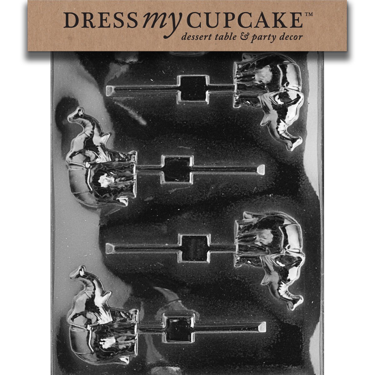Premium Chocolate Candy Mold for Cupcake Decorating - Elephant Lollipop Maker (A016) | Perfect for Birthday Parties, Baby Showers & DIY Dessert Crafts
