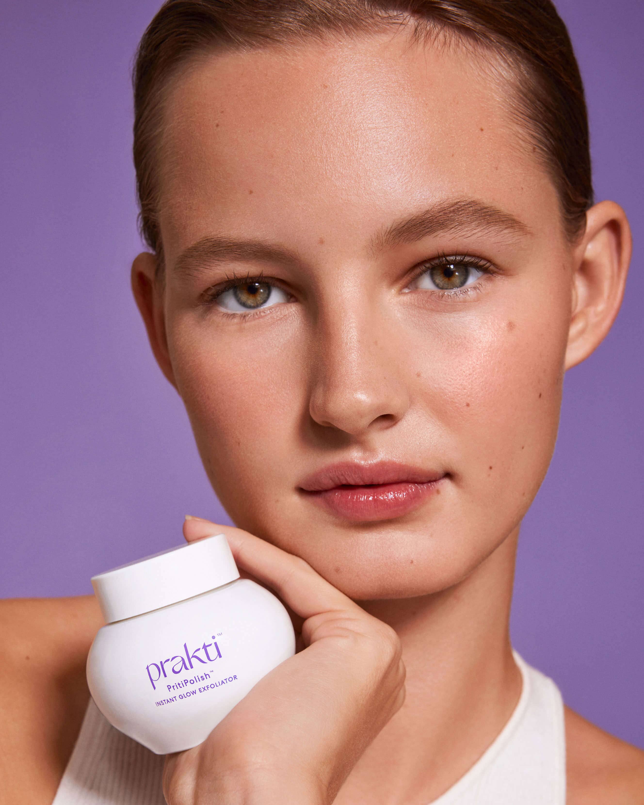 PritiPolish Instant Glow Exfoliator - Gentle Face Scrub for Brightening & Smoothing Skin | Perfect for Daily Skincare Routine & Pre-Makeup Prep