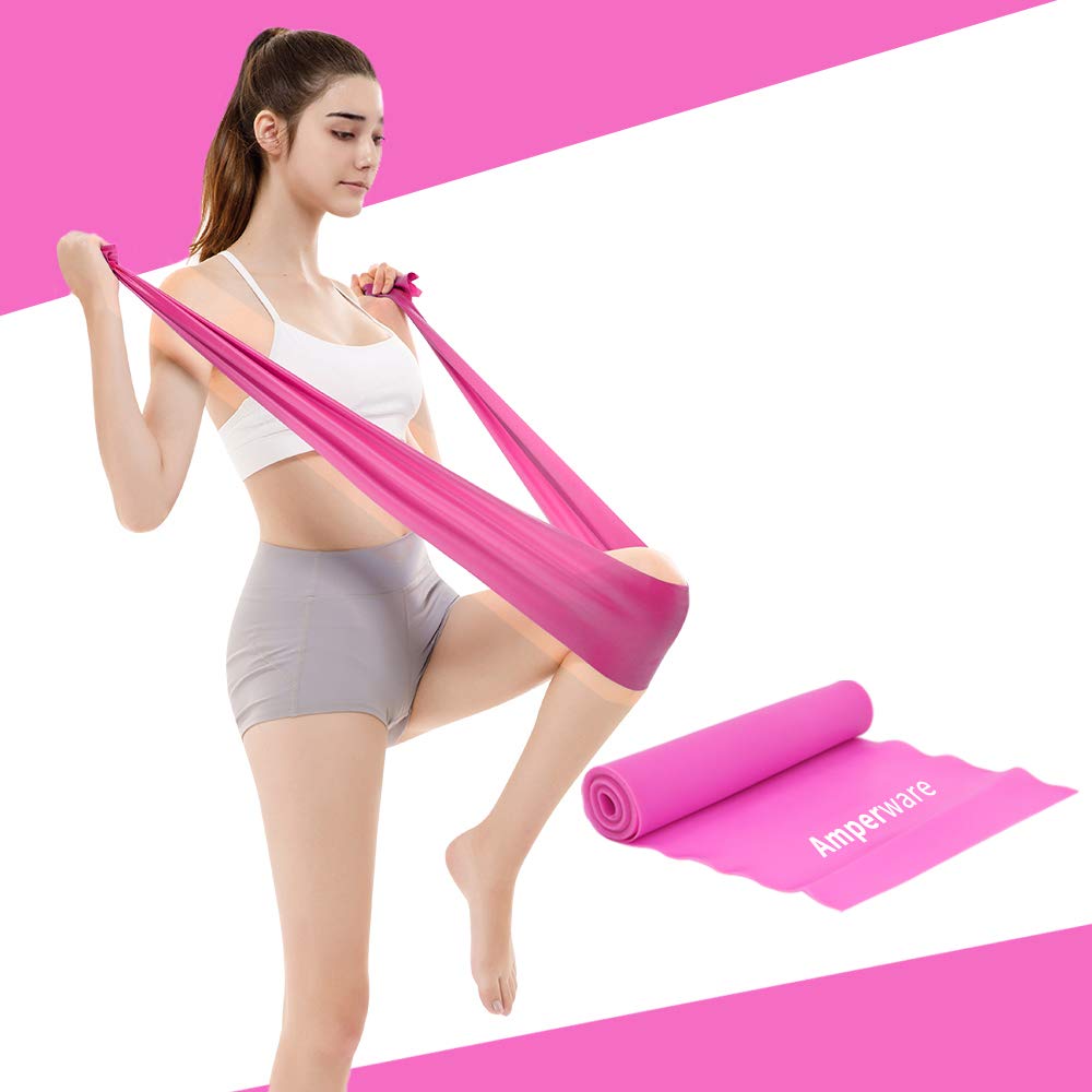 Premium Resistance Band Set - 150mm Non-Slip Exercise Bands for Yoga, Pilates & Home Workouts (Pink, 1.5m, 0.35mm Thickness) - Stretch Bands for Strength Training, Physical Therapy & Fitness Routines