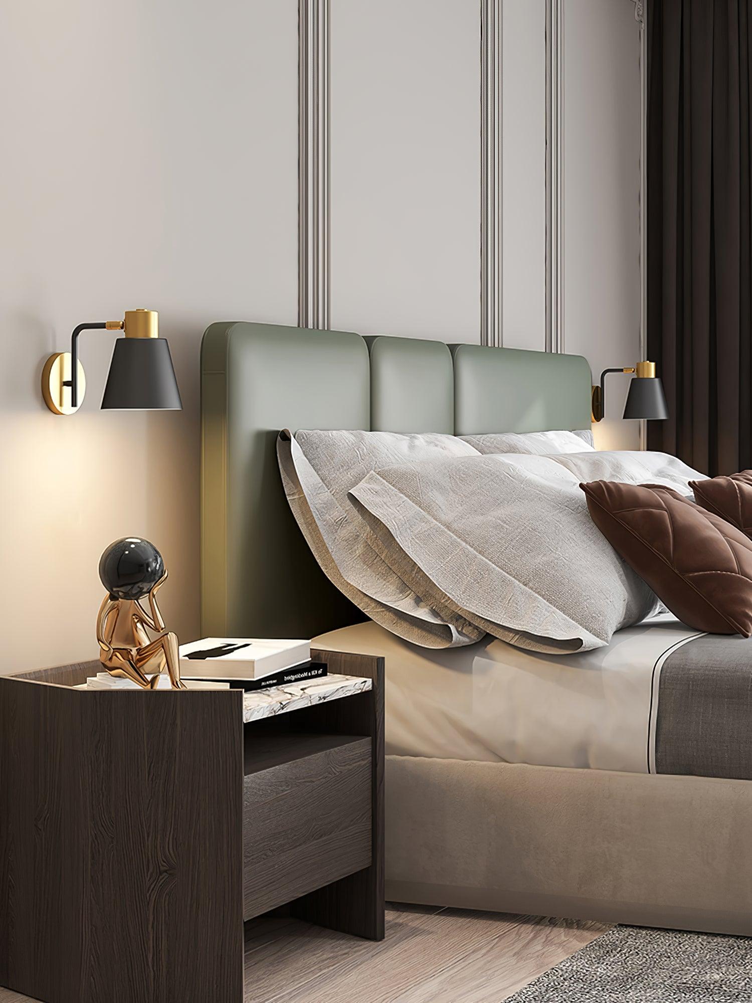Adjustable Swing Arm Wall Lamp - Modern Reading Light for Bedroom, Living Room & Office - Dimmable LED Wall Sconce with Flexible Gooseneck Design