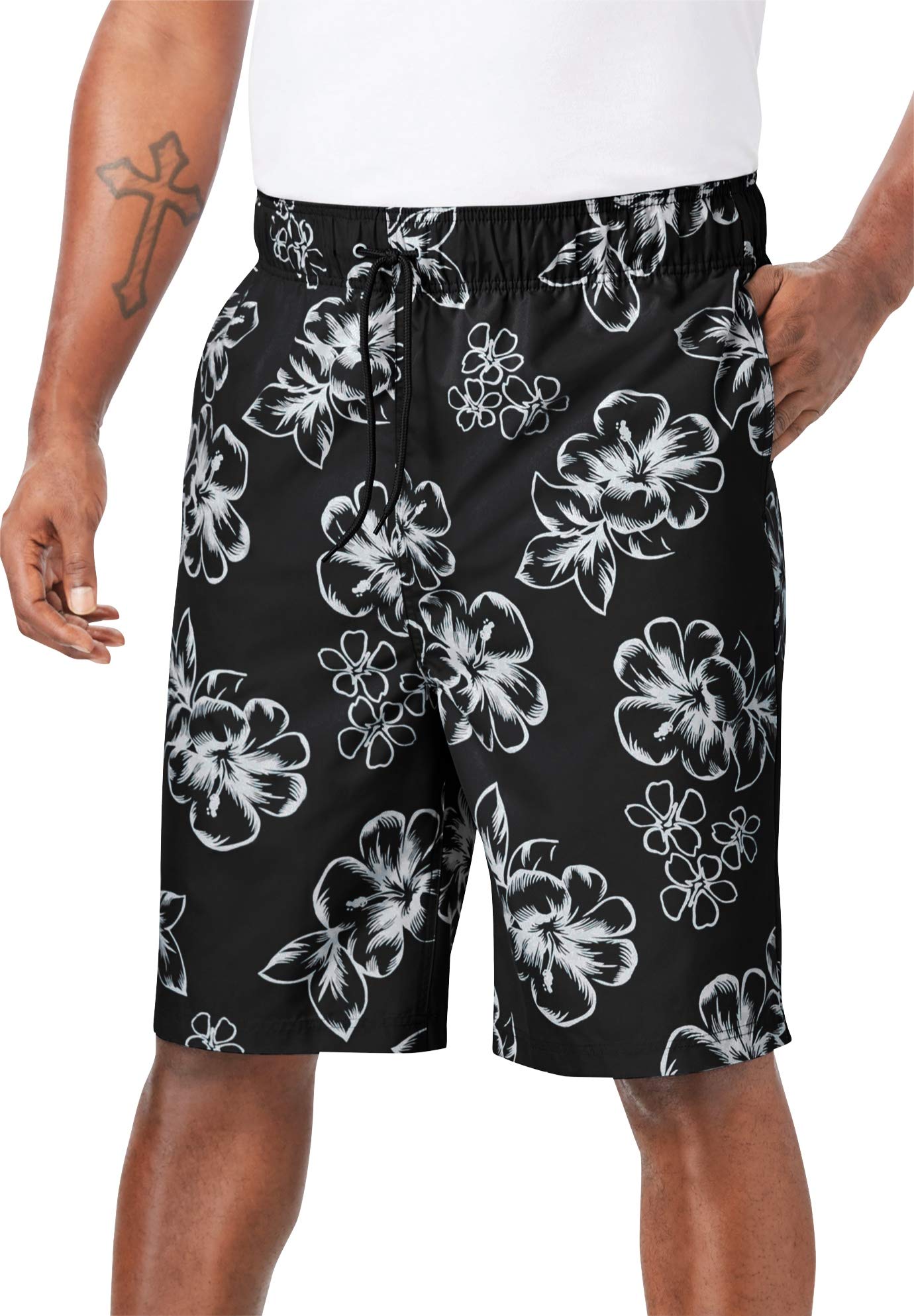 KingSize Men's Big & Tall Hibiscus Print 8