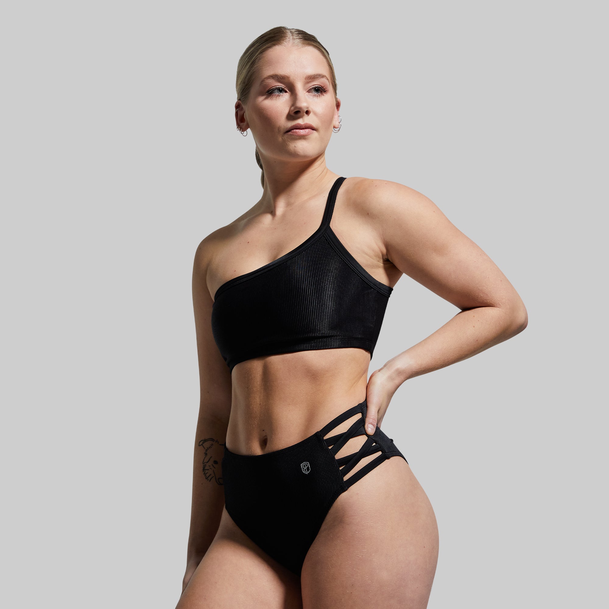 Deep End Bikini Top - Black Ribbed Swimwear for Women | Perfect for Beach, Pool & Summer Vacations