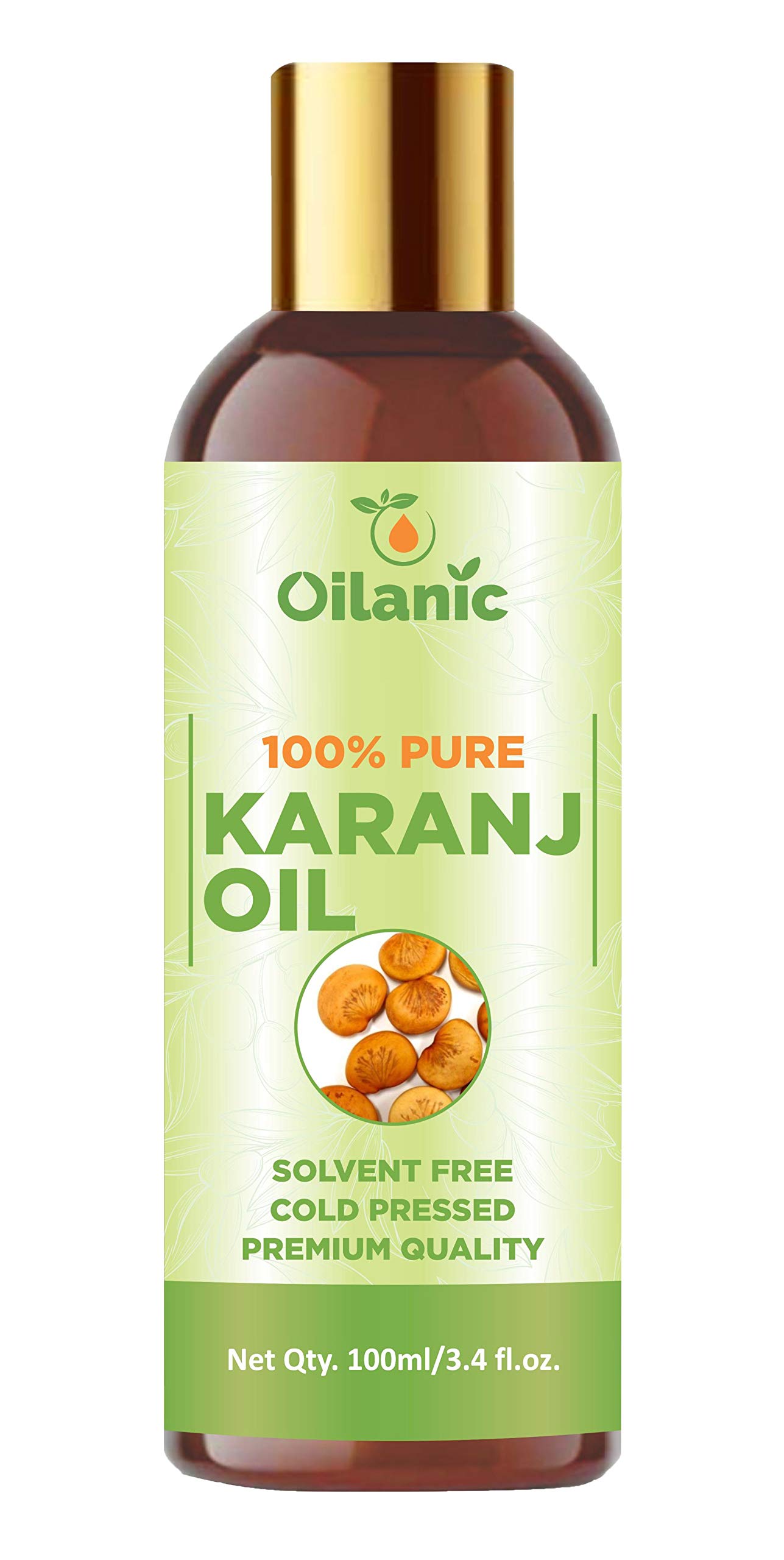 Oilanic 100% Pure & Natural Karanj Oil (100ml) - Cold Pressed, Organic Pongamia Oil for Hair Growth, Skin Care & Ayurvedic Treatments - Perfect for DIY Beauty Recipes & Aromatherapy