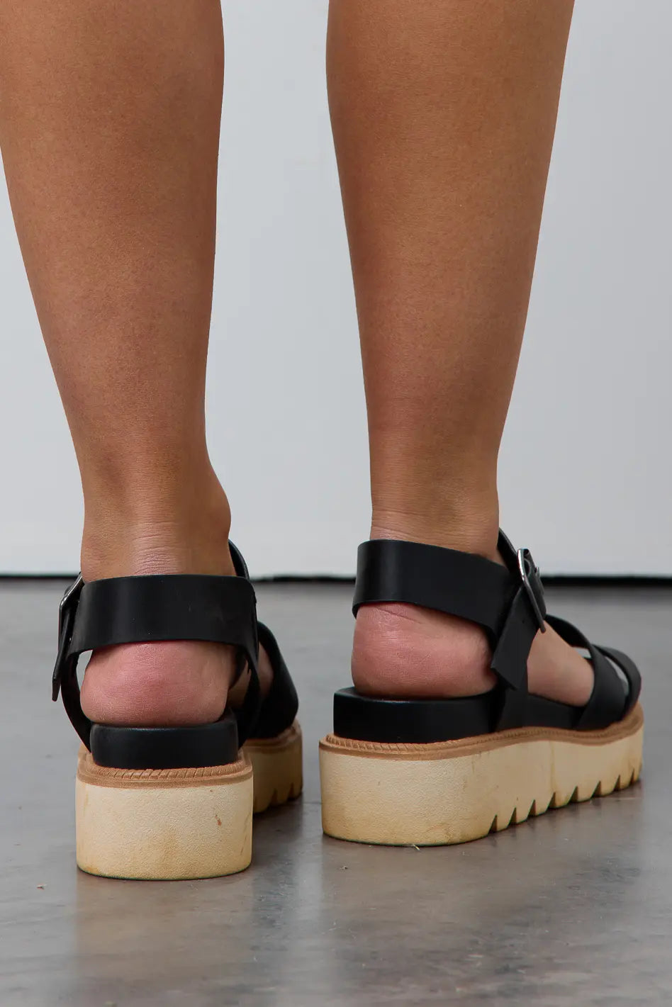 Jovie Platform Sandals for Women - Black Comfortable Summer Casual Shoes | Perfect for Beach, Vacation & Everyday Wear