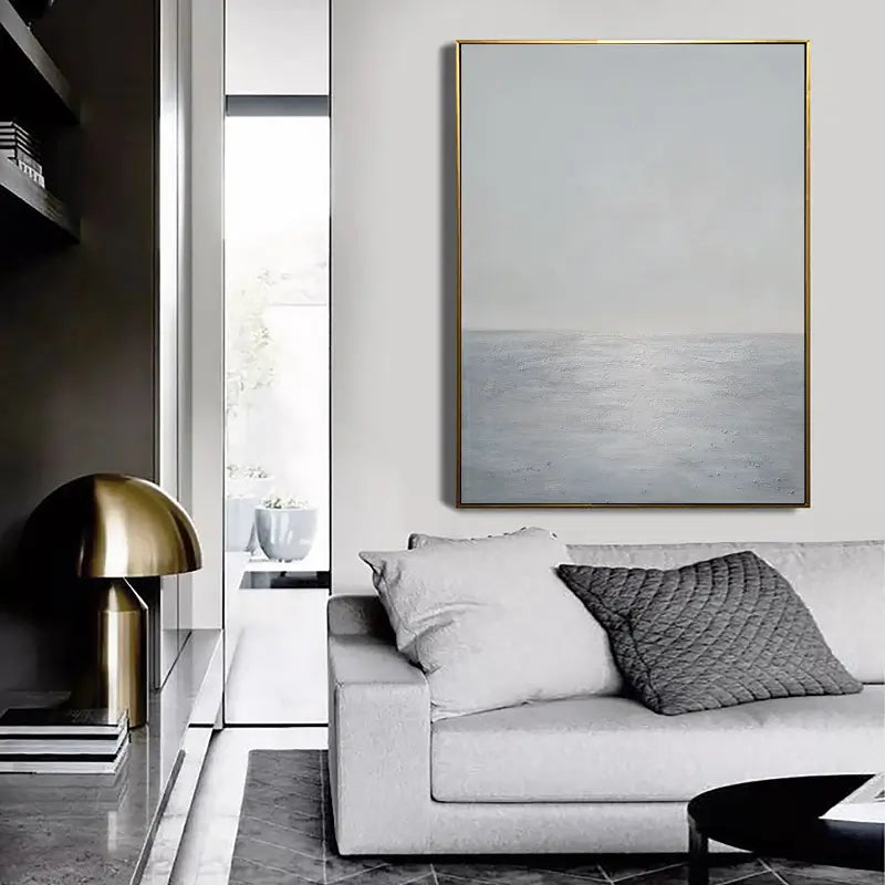 Ocean and Sky Painting - Handmade Wall Art #OS025 for Home Decor, Living Room, Bedroom & Office