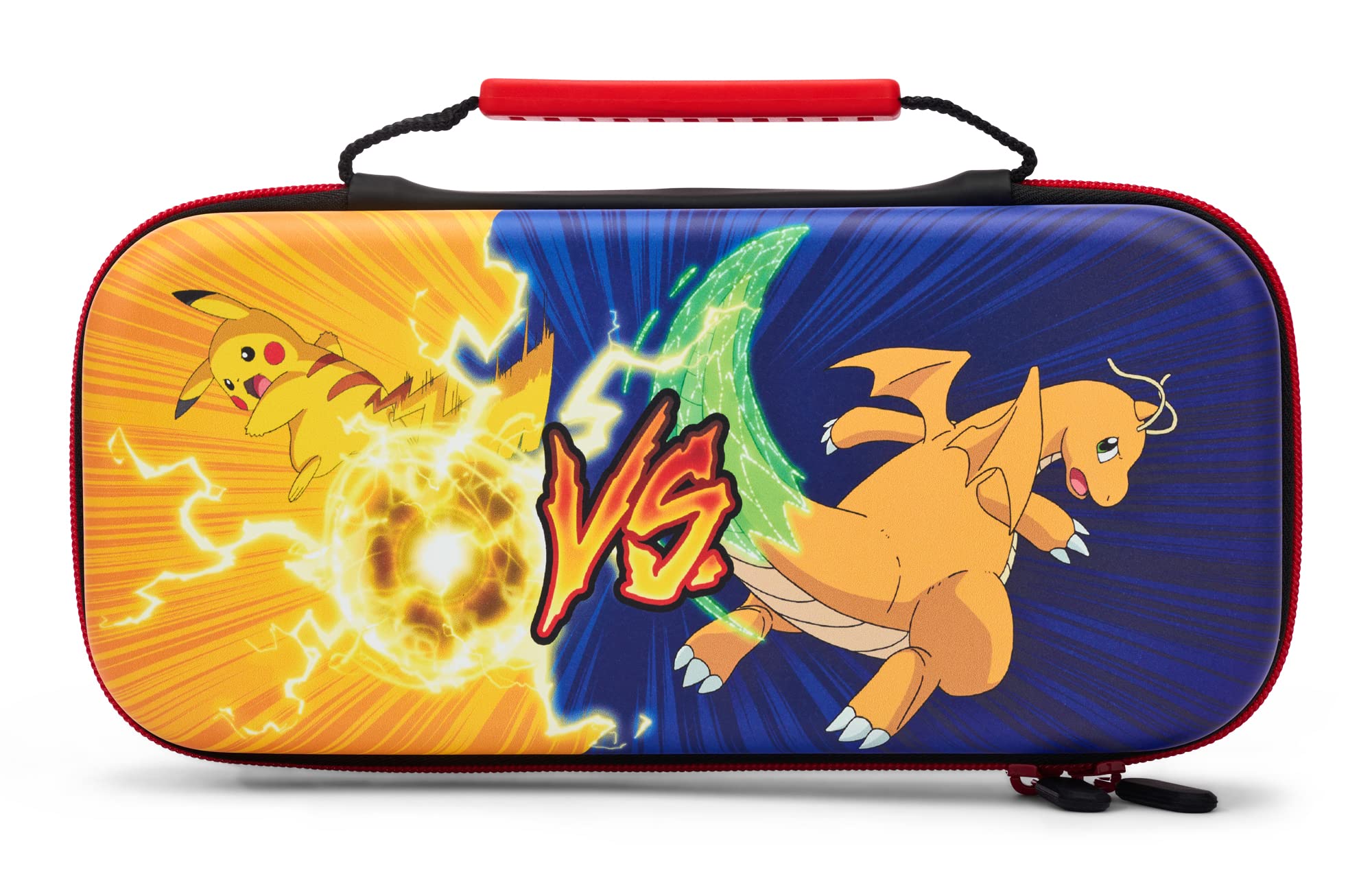 PowerA Officially Licensed Pokémon Pikachu vs. Dragonite Protective Case for Nintendo Switch OLED/Switch/Switch Lite - Durable Gaming Console Cover with Storage | Perfect for Travel, Home Use & Game Protection