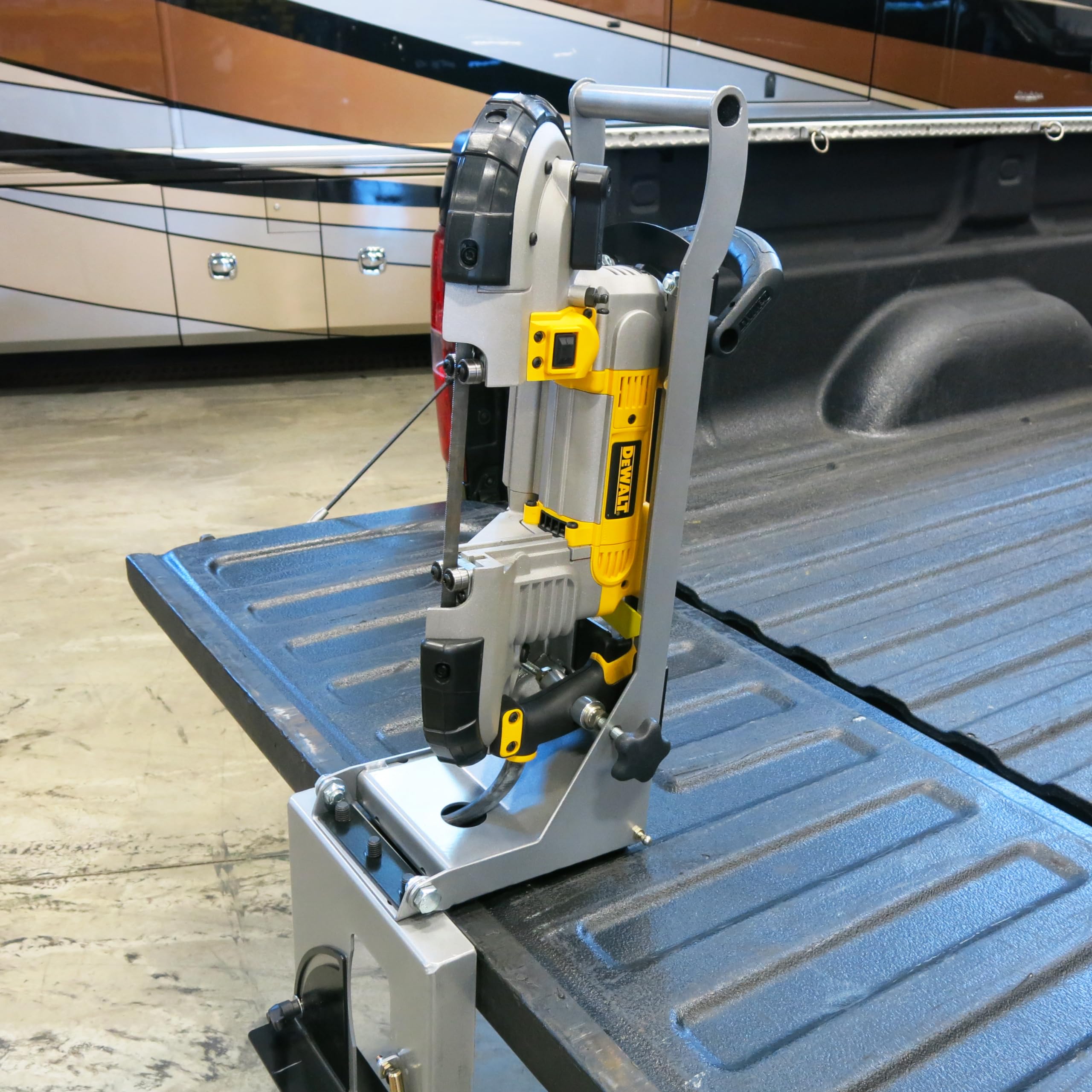 DeWalt DWM120 Portable Band Saw Chop Saw Jig - Precision Cutting Guide for Wood, Metal & PVC - Perfect for DIY Projects & Professional Workshops