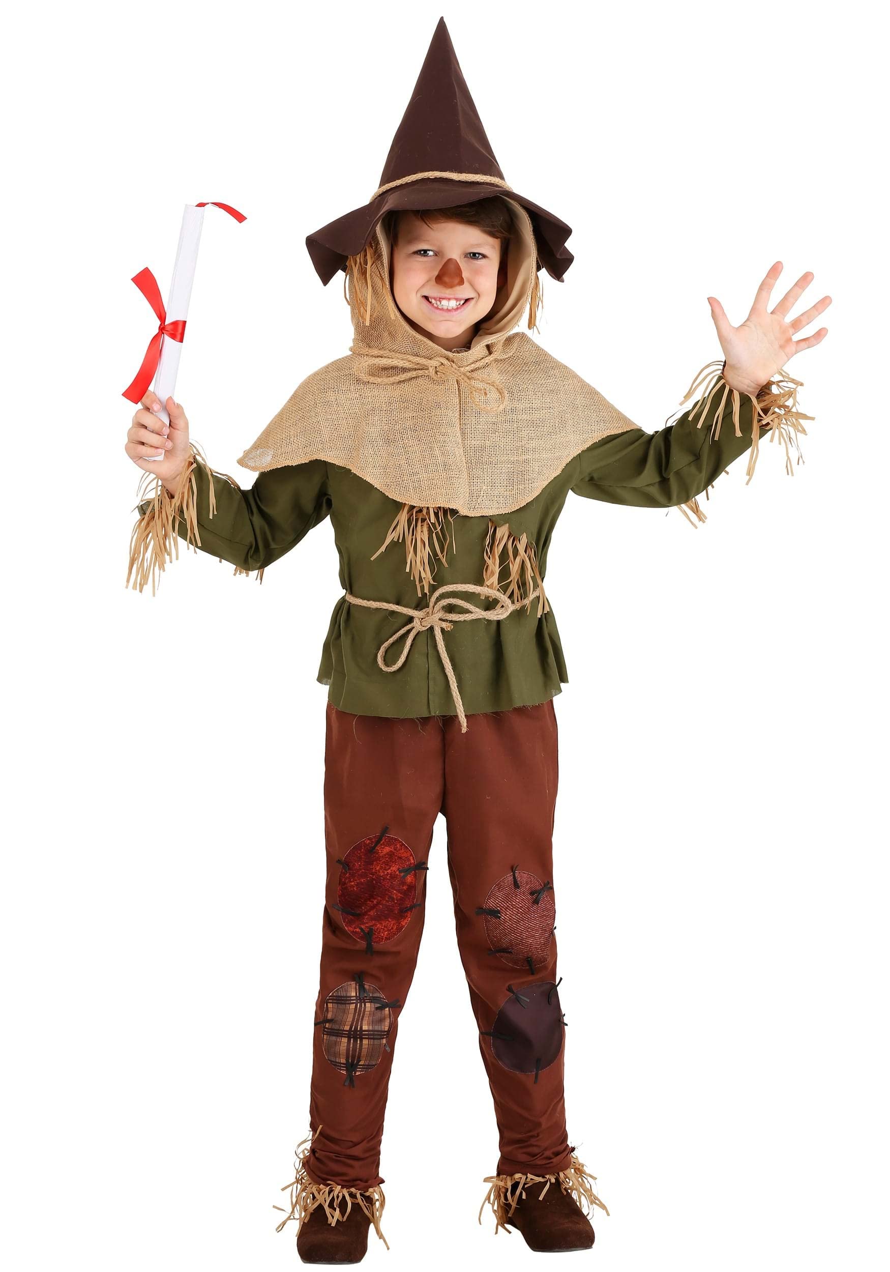 Kids Wizard of Oz Scarecrow Costume - Halloween Dress Up, Book Character Cosplay, School Play Outfit