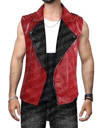 D1) Red Faux Leather