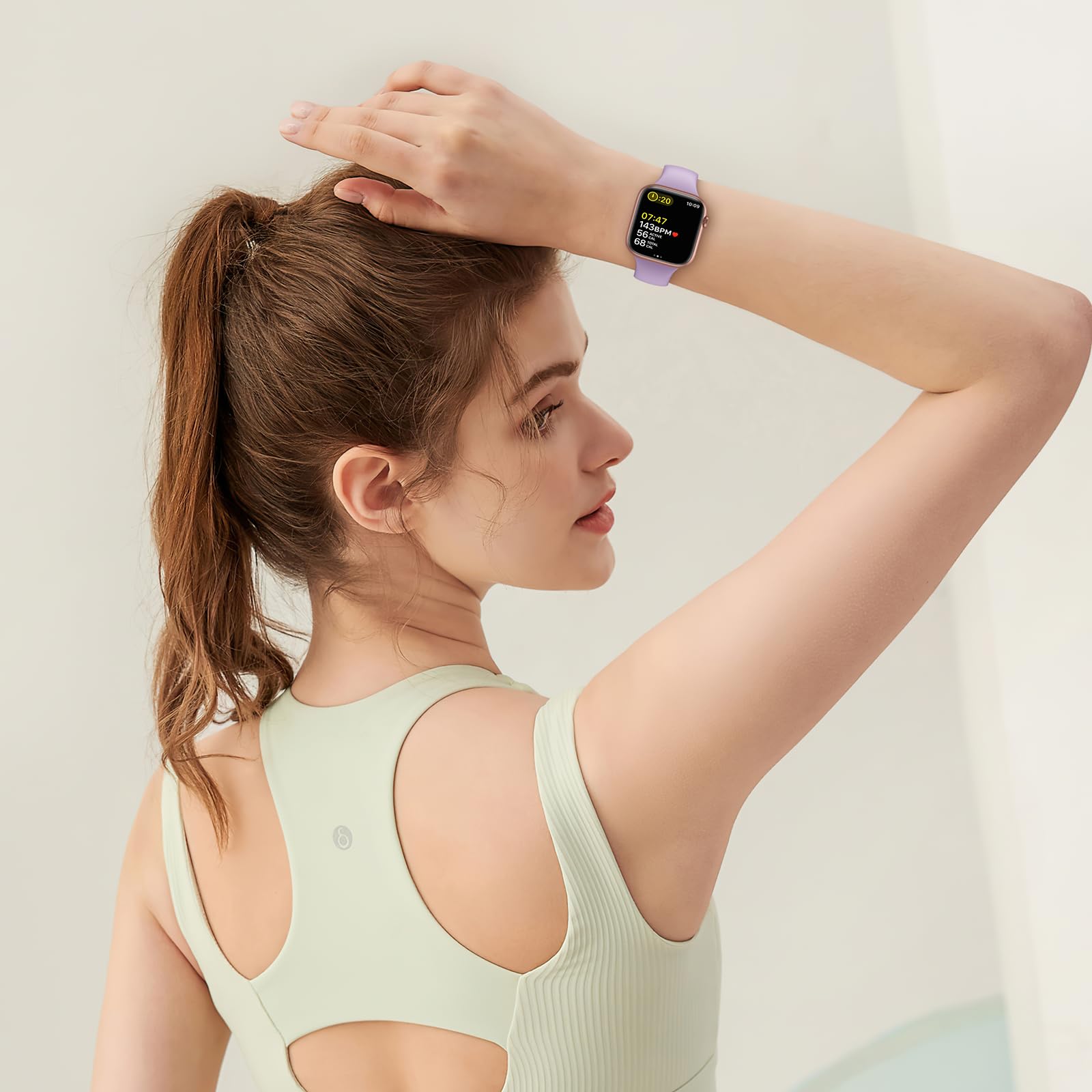 Yoohoo 2 Pack Sport Straps for Apple Watch 38mm 40mm 41mm 42mm 44mm 45mm - Soft Silicone Replacement Bands Compatible with iWatch Series 10/9/8/7/6/5/4/3/2/1/SE - Perfect for Running, Gym Workouts & Everyday Wear (Men & Women)