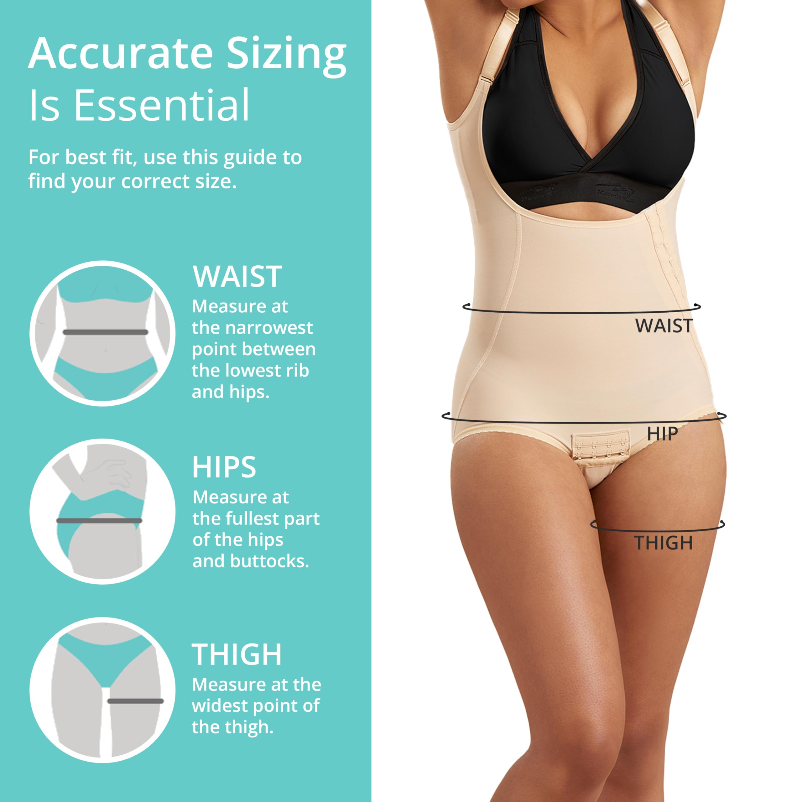 MARENA SFBHA Post-Surgical Compression Girdle - Adjustable Bikini Length Recovery Panty with High Back Support | Ideal for Postpartum, Tummy Tuck & Liposuction Recovery