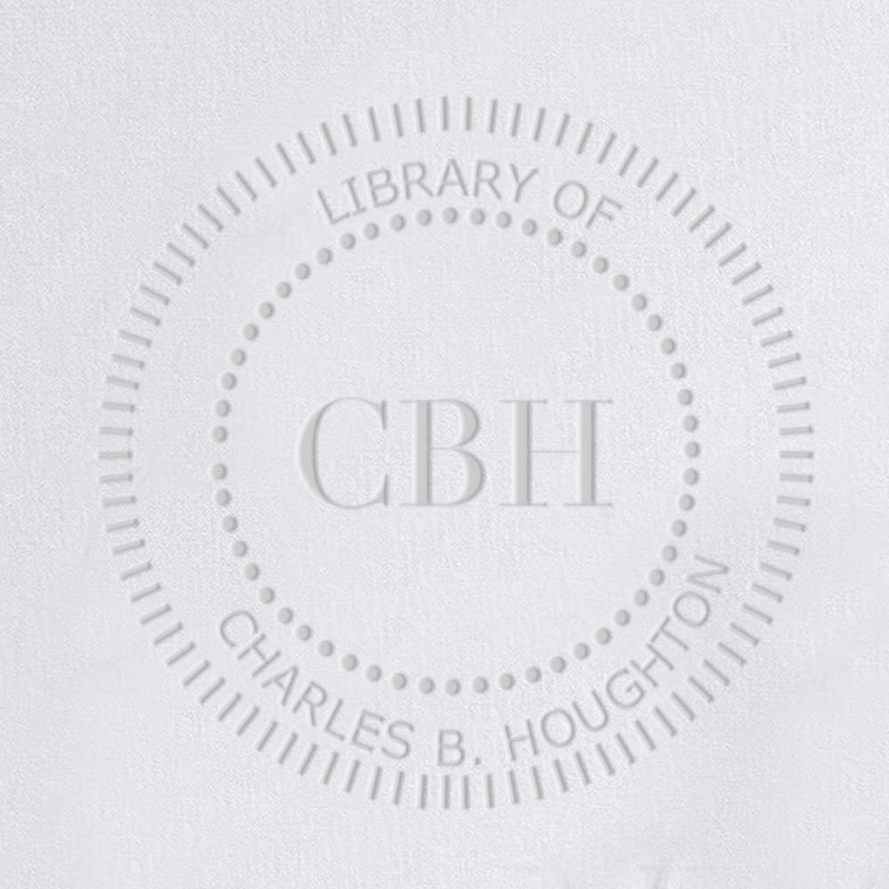 Personalized Monogram Book Embosser - Custom Name & Initials Library Seal for Books, Leather Journals & Diplomas - Chrome Desk Embossing Tool for Home Office & Gift Giving