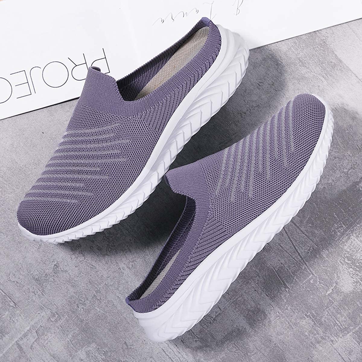 Women's Lightweight Knitted Mesh Fabric Garden Clogs - Non-Slip Rubber Soles, Breathable Beach Shoes for Women - Perfect for Gardening, Beach Walks & Summer Comfort