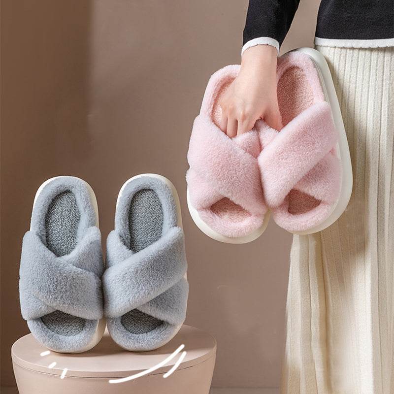 CozyTwist: Ultra Soft Criss Cross Cloud Slippers for Women - Comfortable House Shoes for Relaxing at Home, Lounging & Yoga