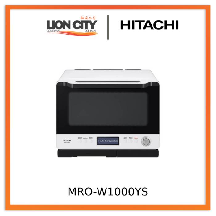 Hitachi MRO W1000YS 30L Microwave Oven - Compact Countertop Microwave with 1000W Power, 30 Liter Capacity, Easy-to-Use Controls - Perfect for Small Kitchens, Dorms, and Office Break Rooms