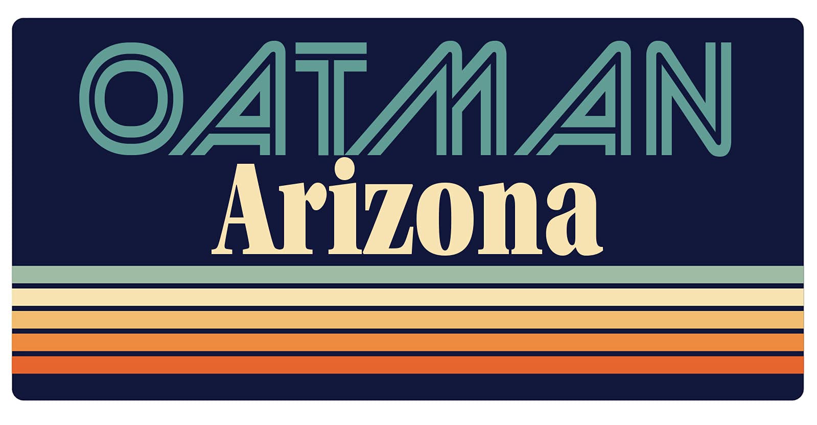 Oatman Arizona Retro Fridge Magnet 5 x 2.5 Inch - Vintage Souvenir for Refrigerators, Metal Cabinets & Travel Scrapbooking