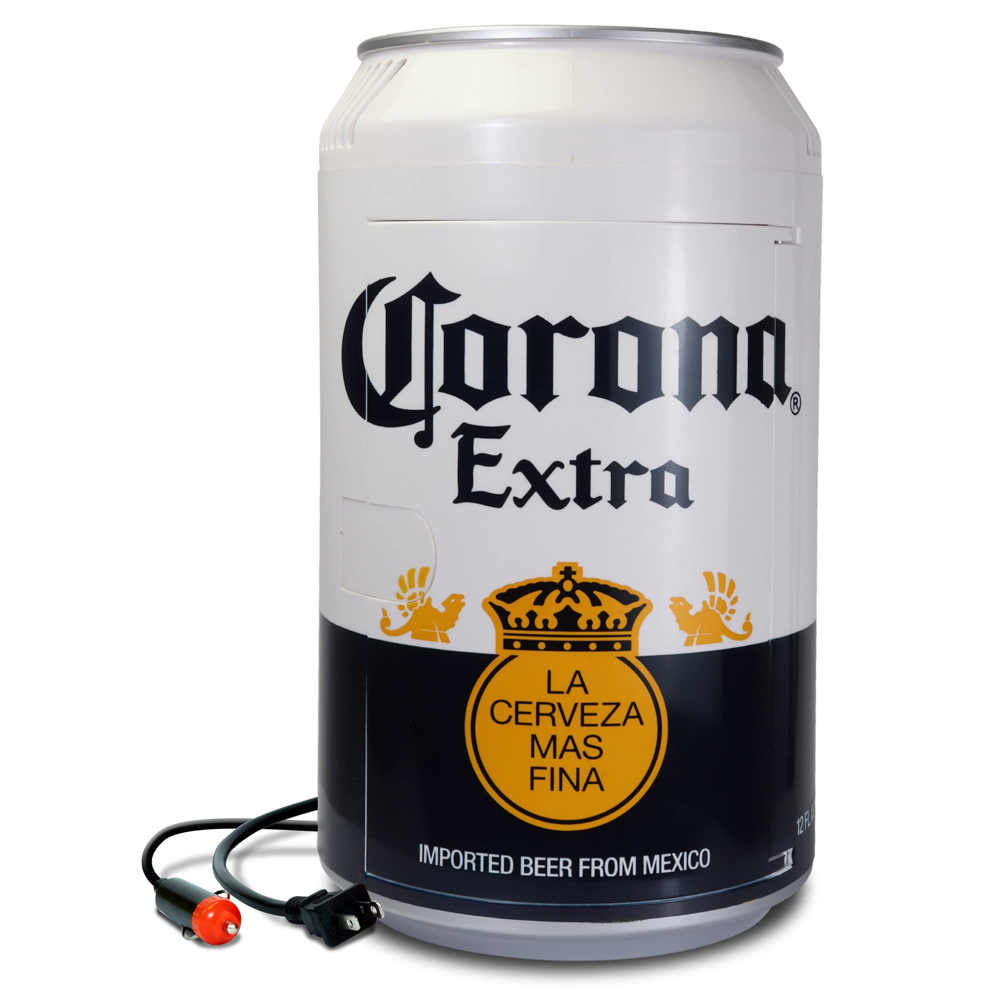 8 Can Portable Mini Fridge - 5.4L (5.7 qt) Beer Cooler with 12V DC/110V AC Power for Home, Office, Travel | Compact Refrigerator for Drinks, Snacks, Lunch | Perfect for Camping, Road Trips, Dorms & RV Adventures