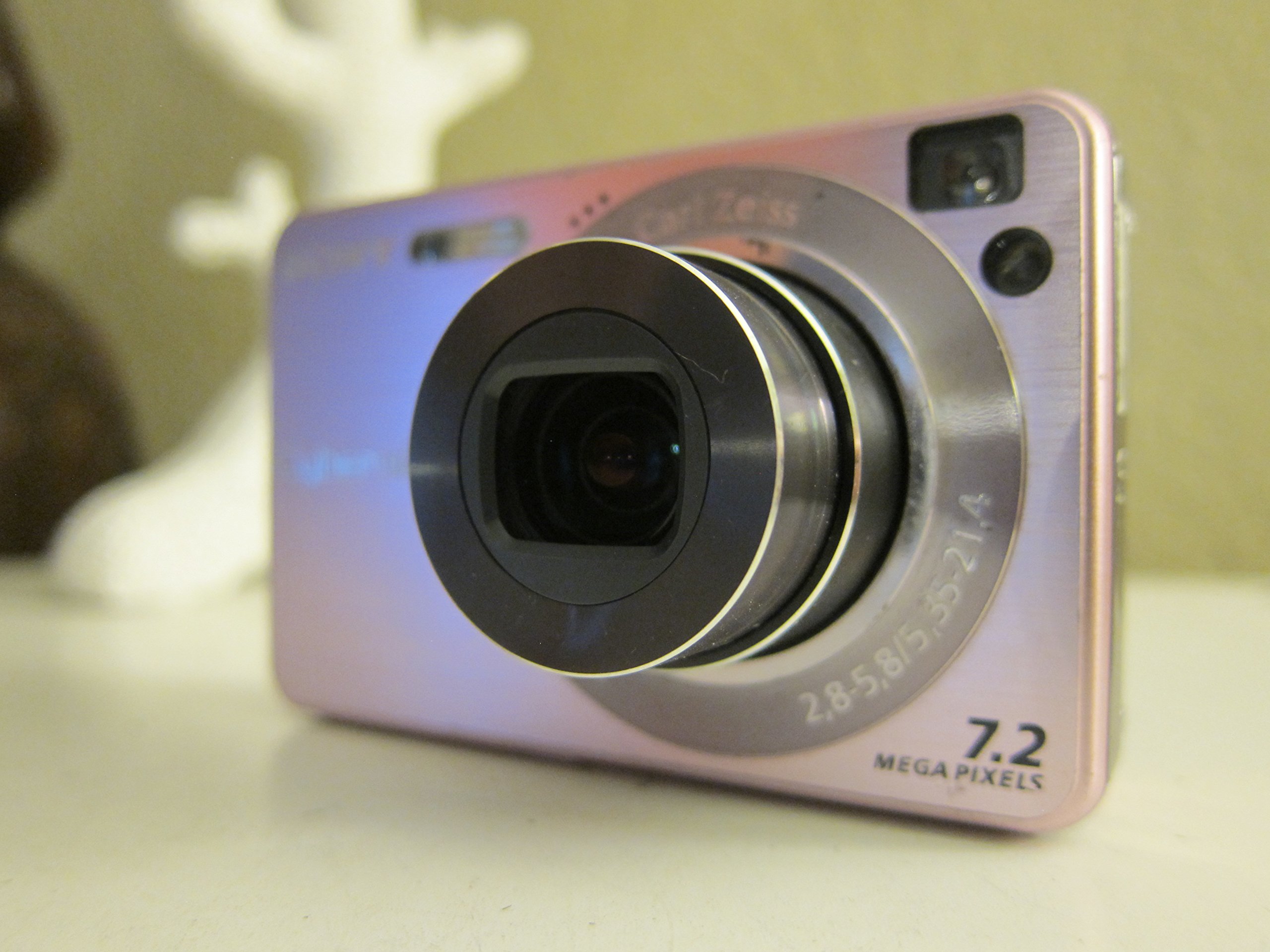 Sony Cybershot DSCW120/P 7.2MP Digital Camera with 4x Optical Zoom & Super Steady Shot - Pink | Compact Point & Shoot Camera for Travel, Vlogging & Everyday Photography