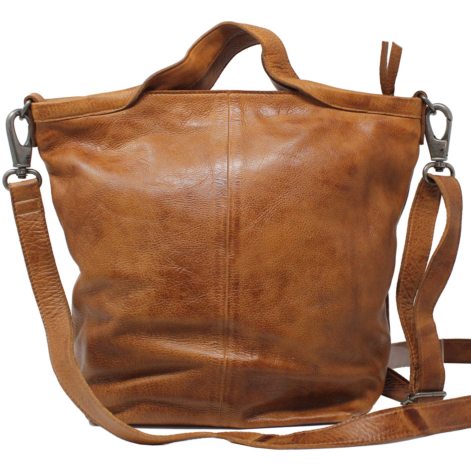 Latico Leathers Bianca Genuine Leather Tote Bag for Women - 100% Authentic Handcrafted Leather Crossbody Purse with Top Handle - Work, School & Travel Essentials (Cognac) | Perfect for Office, Commuting & Everyday Use