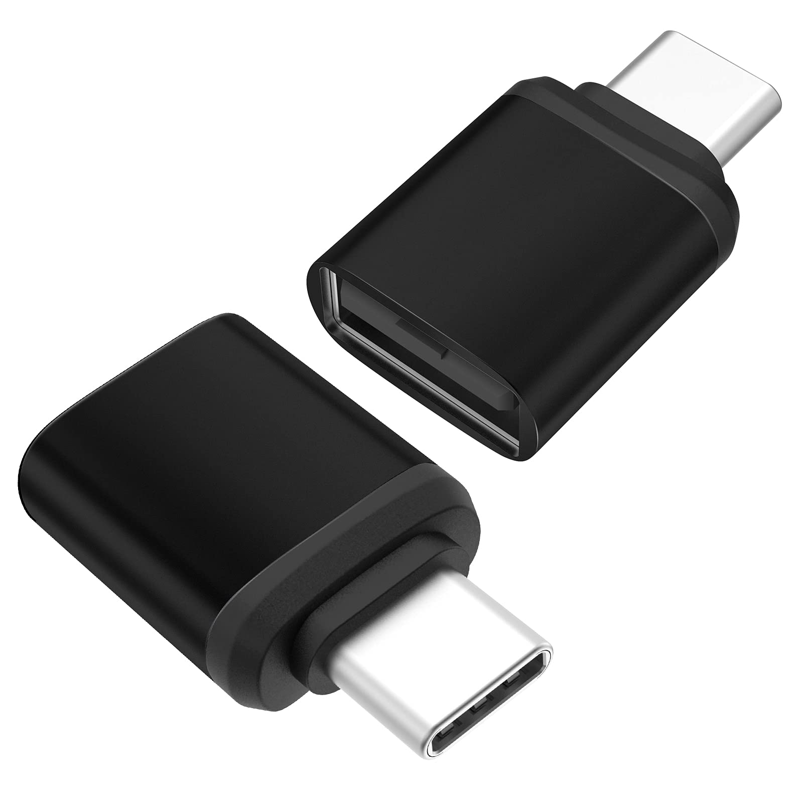 2-Pack USB-A Female to USB-C Male Adapter | Thunderbolt 3 to USB OTG Converter | Compatible with MacBook Pro 2019, MacBook Air 2020, iPad Pro 2020 & Type-C Devices | Perfect for Data Transfer & Charging