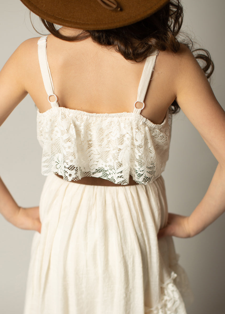 Cream Siti Dress for Women - Elegant Flowy Maxi Dress for Summer, Beach, Wedding & Special Occasions