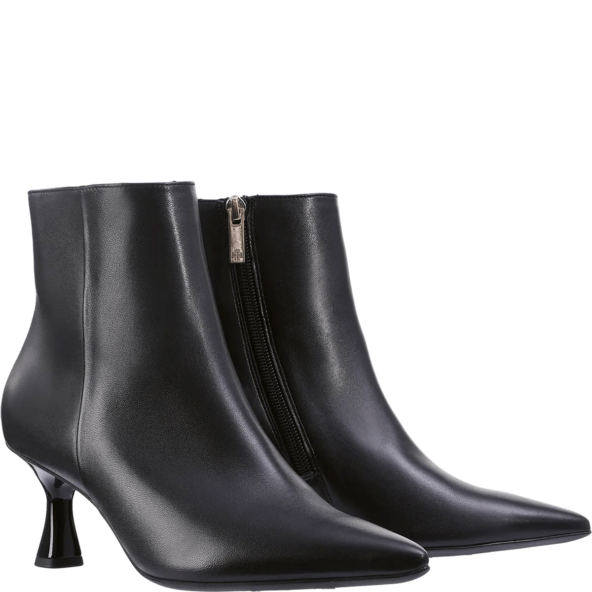 Charlene Black Ankle Boots with Kitten Heel - Women's Fashion Shoes for Work, Office & Evening Out