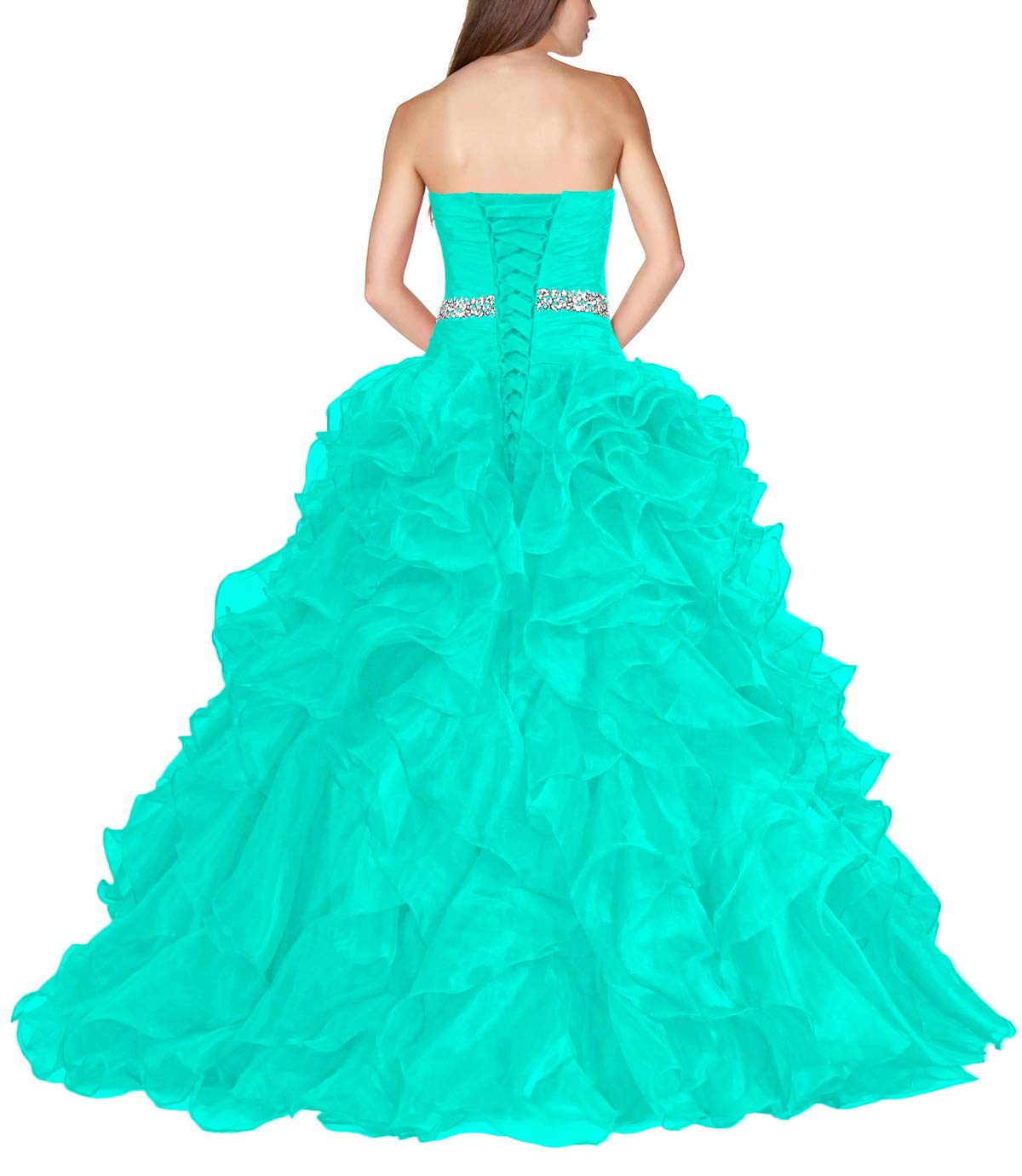 Elegant Women's Ball Gown Quinceanera Dress with Ruffles - Perfect for Prom, Sweet 16, Formal Dances & Special Occasions