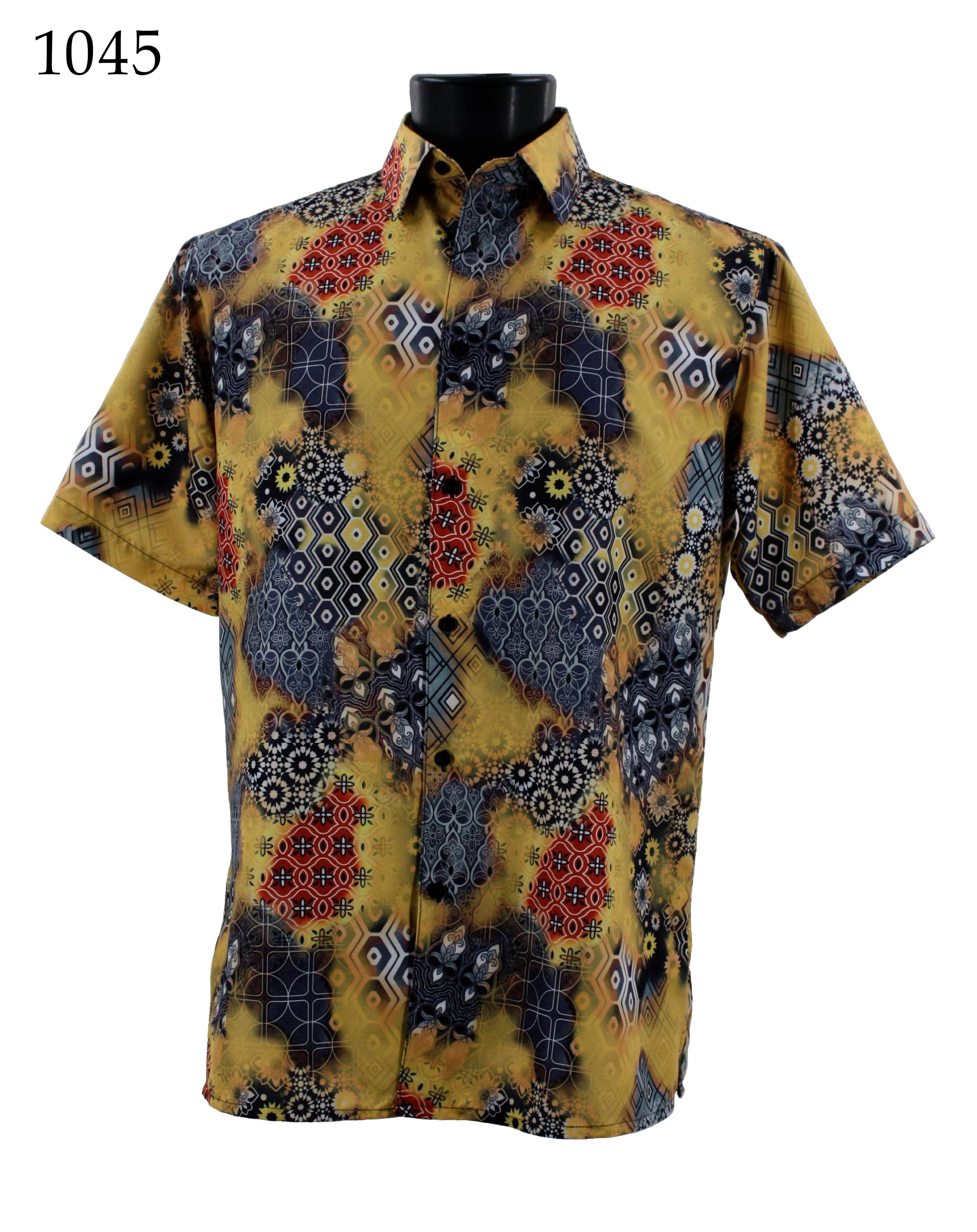 Bassiri Men's Casual Short Sleeve Shirt 1045 - Breathable Cotton Summer T-Shirt for Outdoor Activities, Travel & Everyday Wear