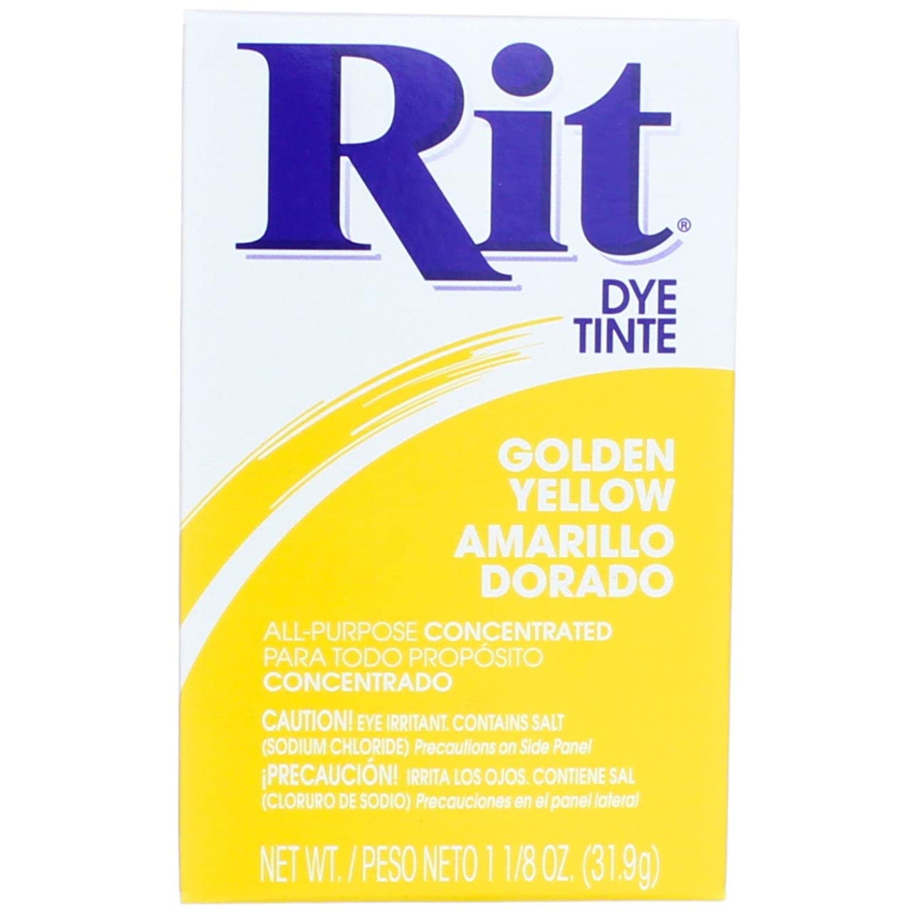 Rit 42 Golden Yellow Powder Fabric Dye 1 Oz - Vibrant Color for Cotton, Linen & More - Perfect for DIY Clothing, Home Decor & Craft Projects