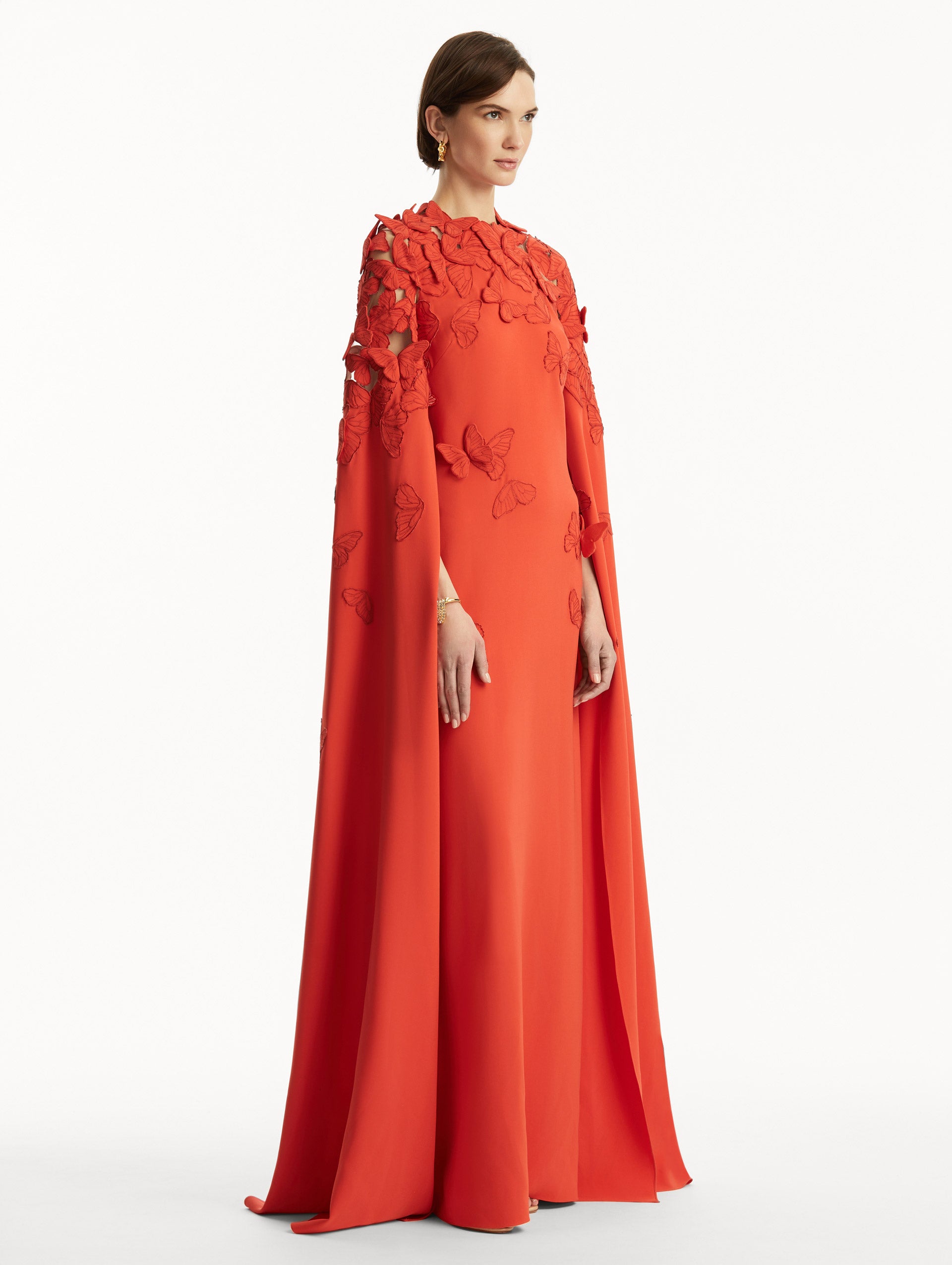 Elegant Butterfly Embroidered Caftan Dress - Boho Chic Flowy Maxi Dress for Women - Perfect for Beach Cover Up, Summer Vacation & Boho Fashion