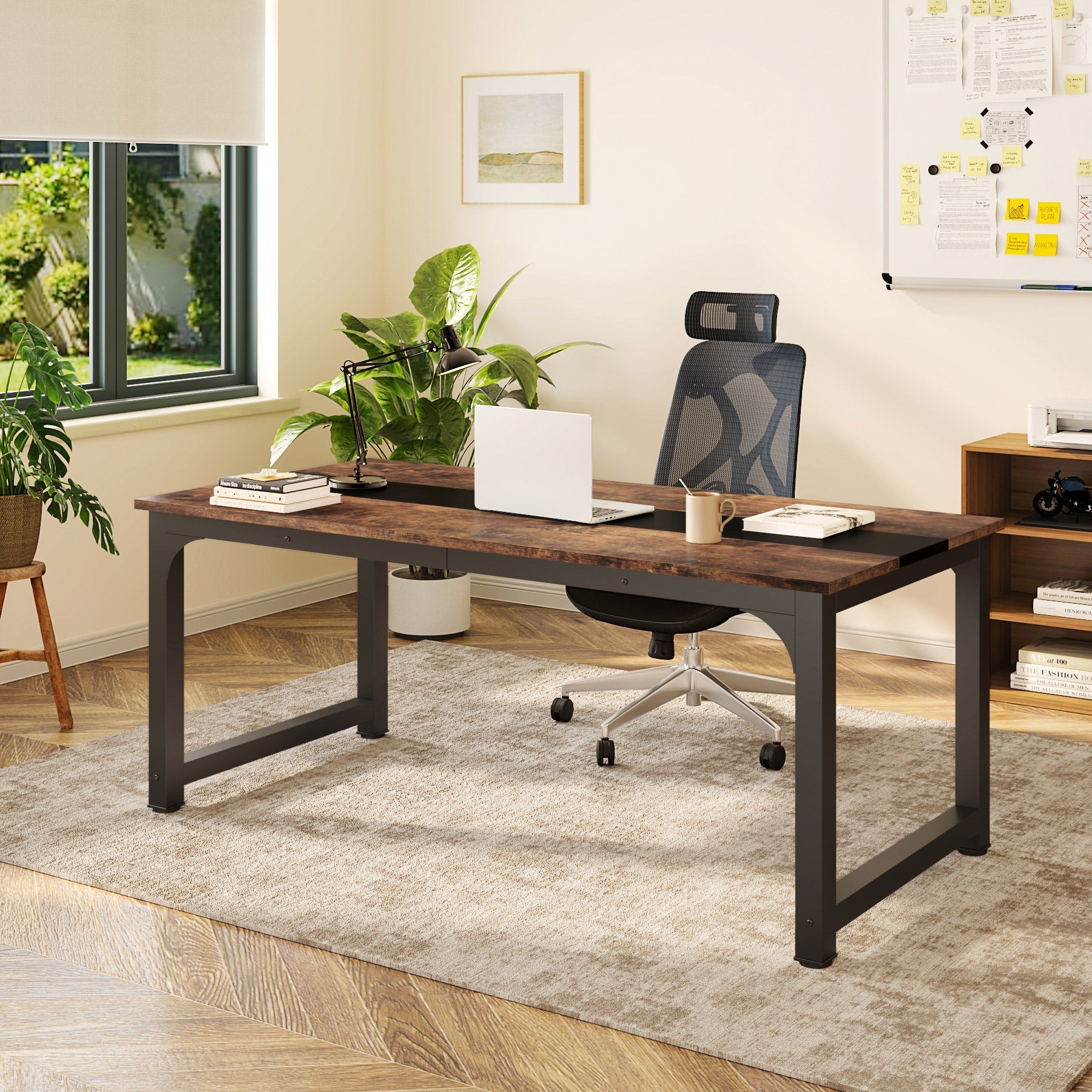 Modern Rectangular Conference Table - Office Meeting Desk with Durable Work Surface for Home & Business Use | Perfect for Meetings, Presentations & Collaborative Workspaces