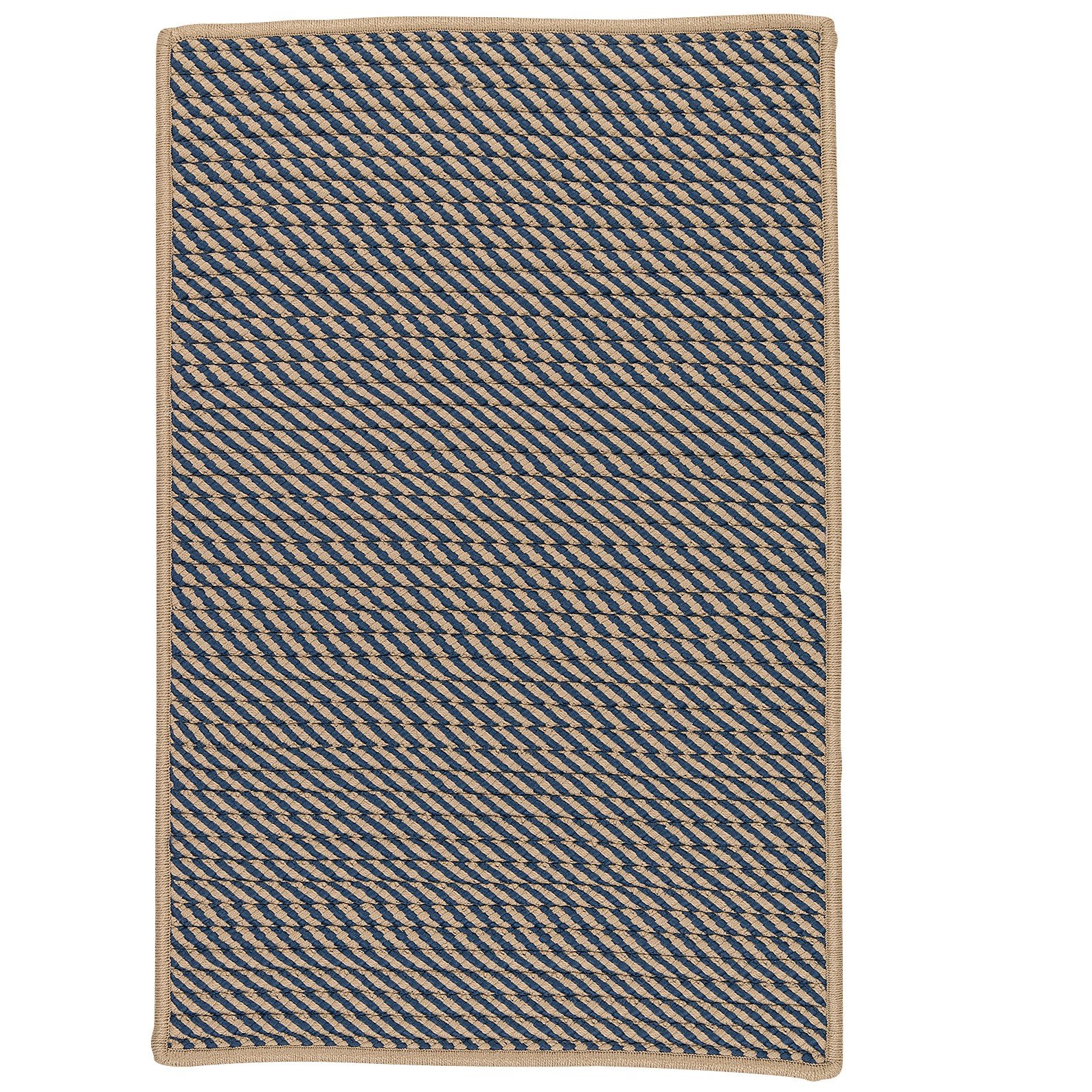 Premium Point Prim Rugs 2' x 12' Blue Indoor Runner Rug - Perfect for Hallways, Entryways, and Narrow Spaces