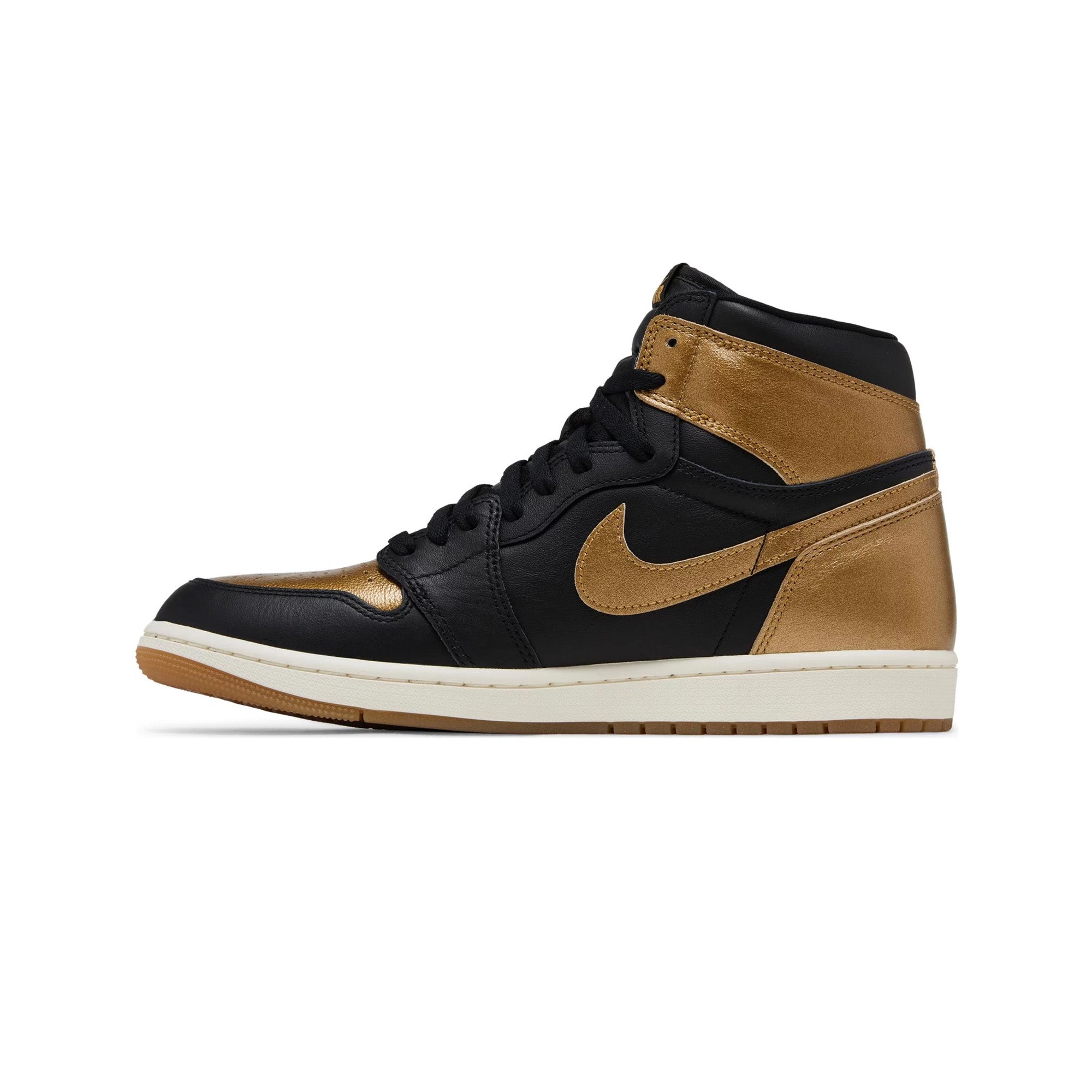 Air Jordan 1 Retro High OG 'Black Metallic Gold' Sneakers (2024) - Men's Basketball Shoes for Streetwear & Casual Style
