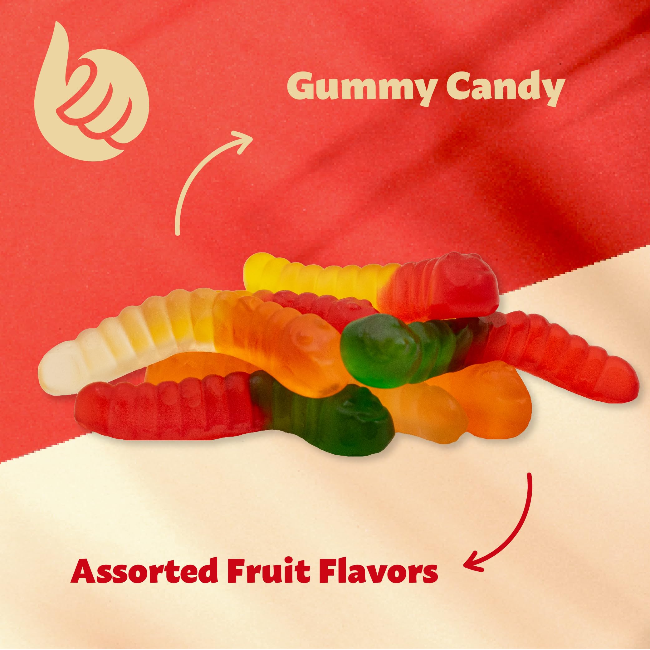 Delicious Mini Gummy Worms Candy - 1lb Pack of Assorted Fruit Flavors | Perfect for Parties, Movie Nights & Snacking