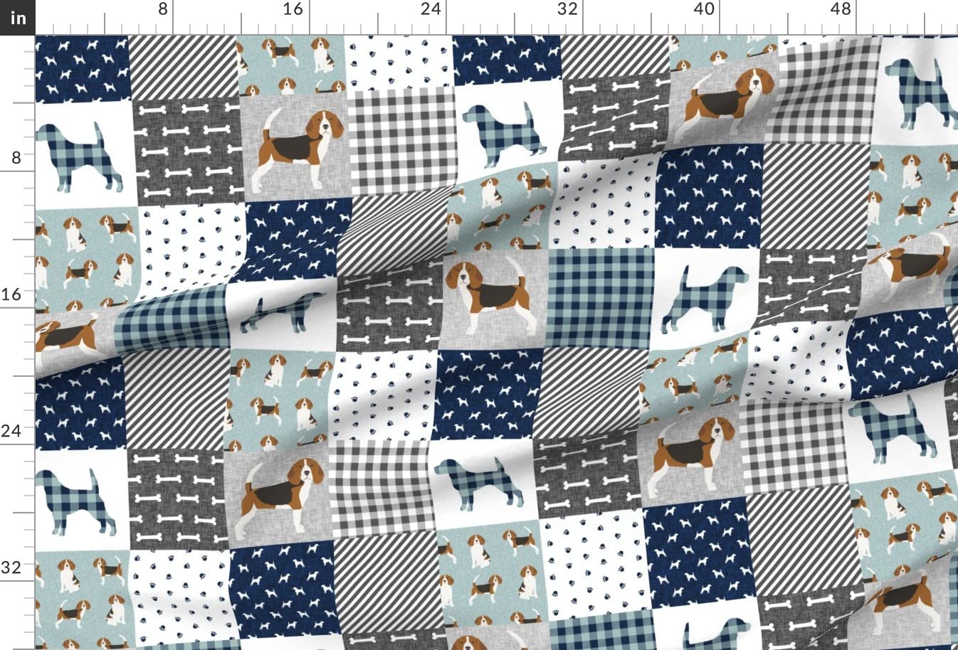 Beagle Dog Breed Printed Minky Fabric by The Yard - Soft Plush Quilt Backing Material for Baby Blankets, Nursery Decor & Pet-Friendly Sewing Projects | Perfect for DIY Quilting, Home Decor & Gift Making