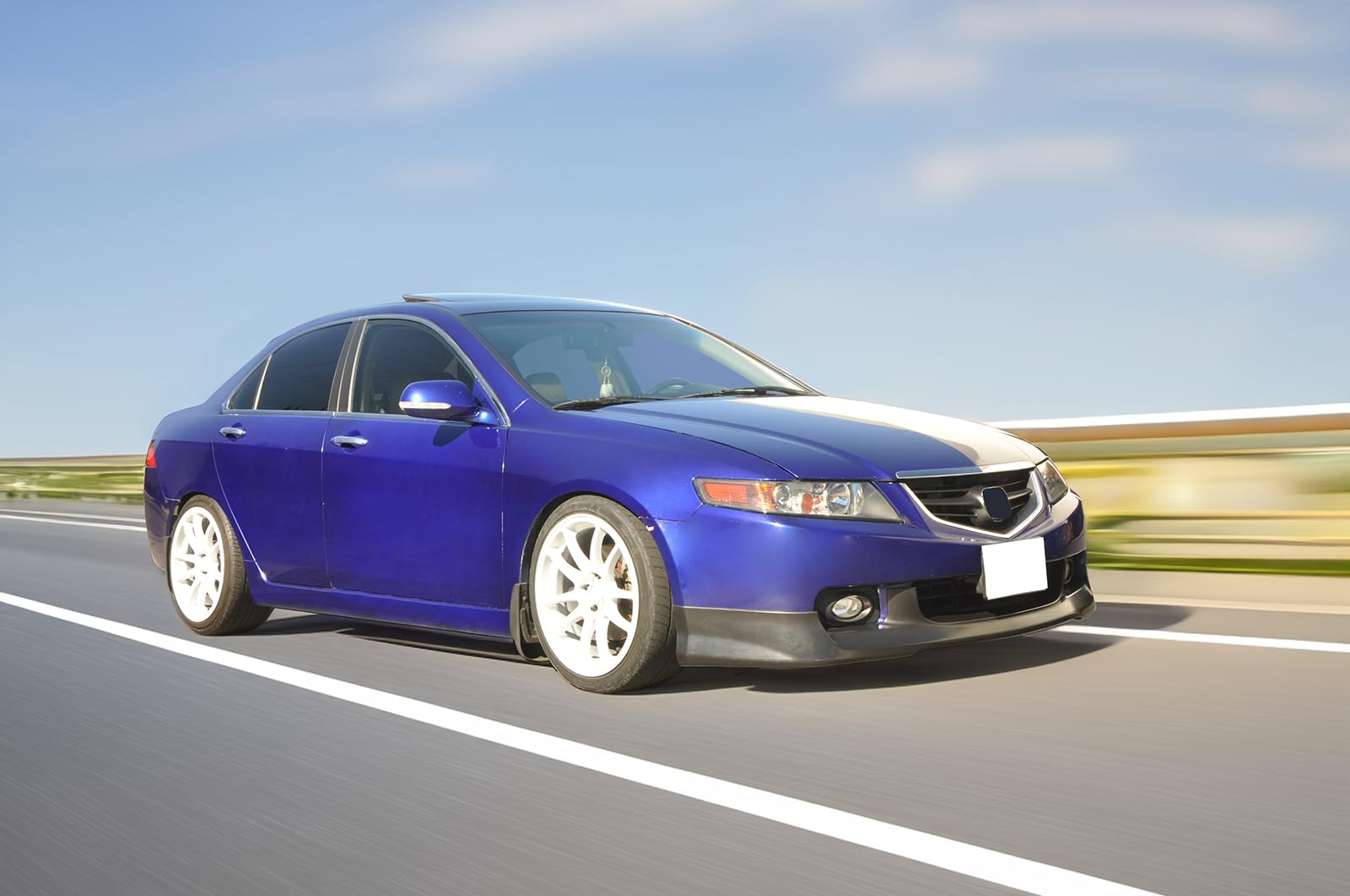 IKON MOTORSPORTS Front Bumper Lip Spoiler for 2004-2005 Acura TSX - OEM Style PU Front Splitter | Enhances Aerodynamics & Sporty Look for Street Racing & Car Shows