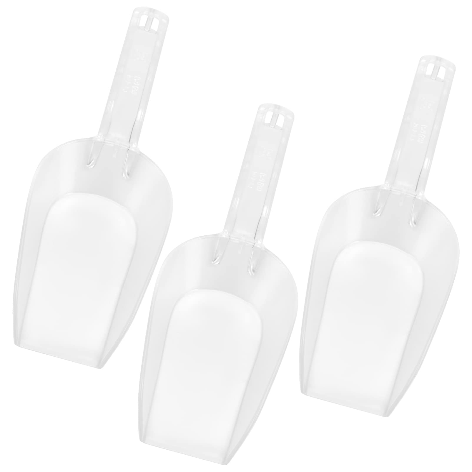 Alipis 3-Piece Acrylic Coffee Sugar Scoop Set - Thickened Food Shovel for Dog Food, Flour, Ice Cream - Practical Kitchen Utensil for Baking, Cooking & Pet Feeding