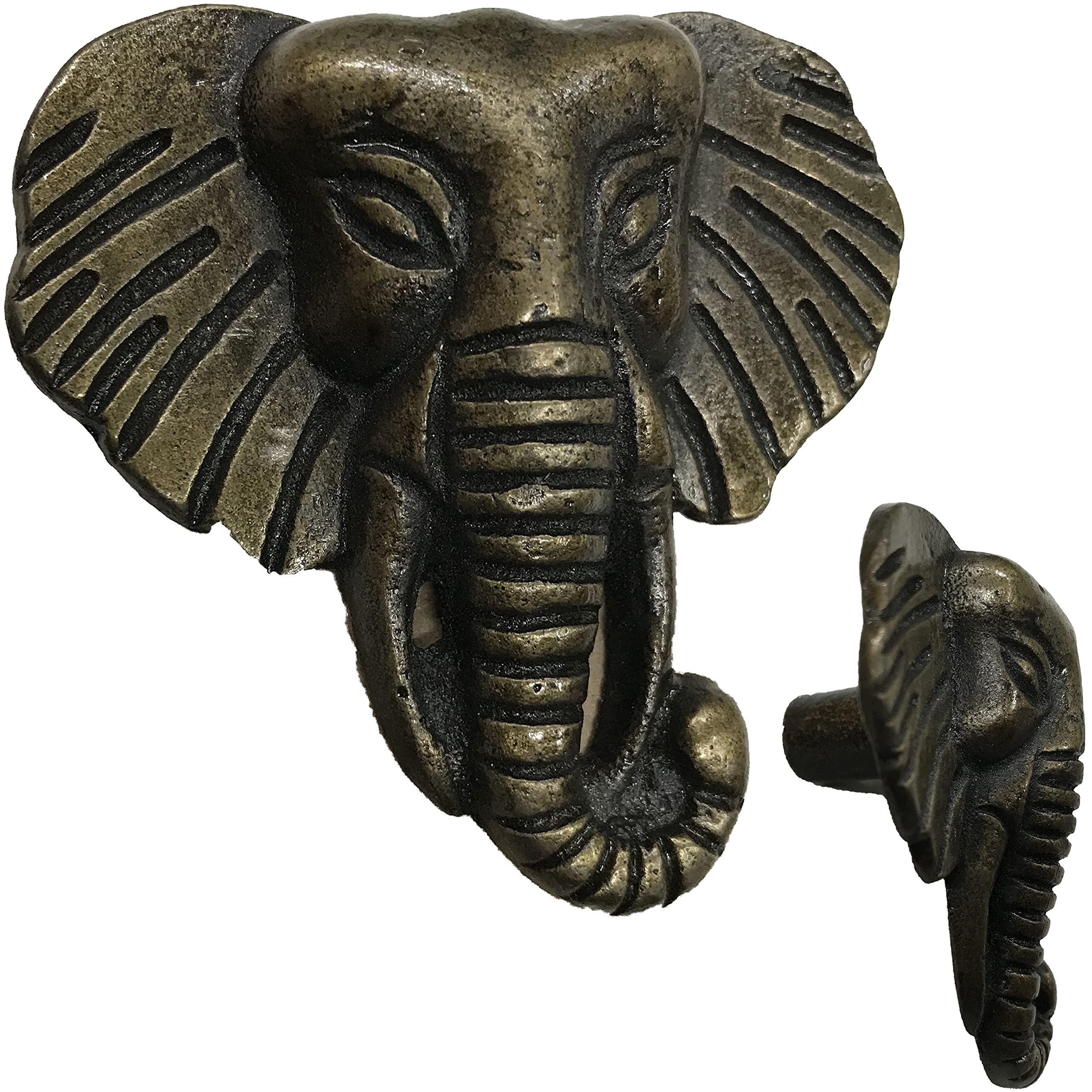 Brass Elephant Cabinet Knob - BB-229 for Drawer & Closet Decor