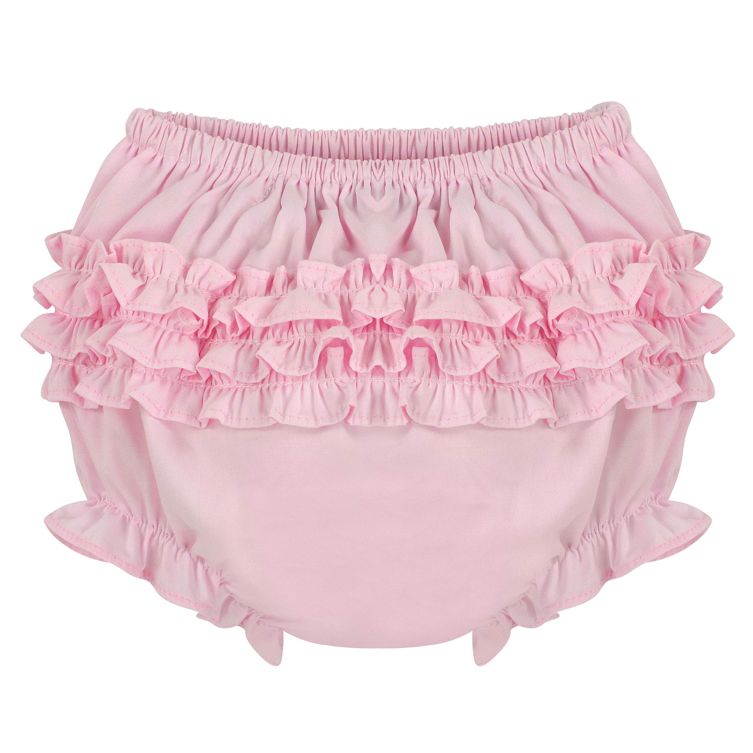 Baby Girls Ruffle Panty Diaper Covers - Soft Cotton Bloomers for Infants & Toddlers - White & Pink Diaper Cover - Perfect for Photoshoots, Special Occasions & Everyday Wear