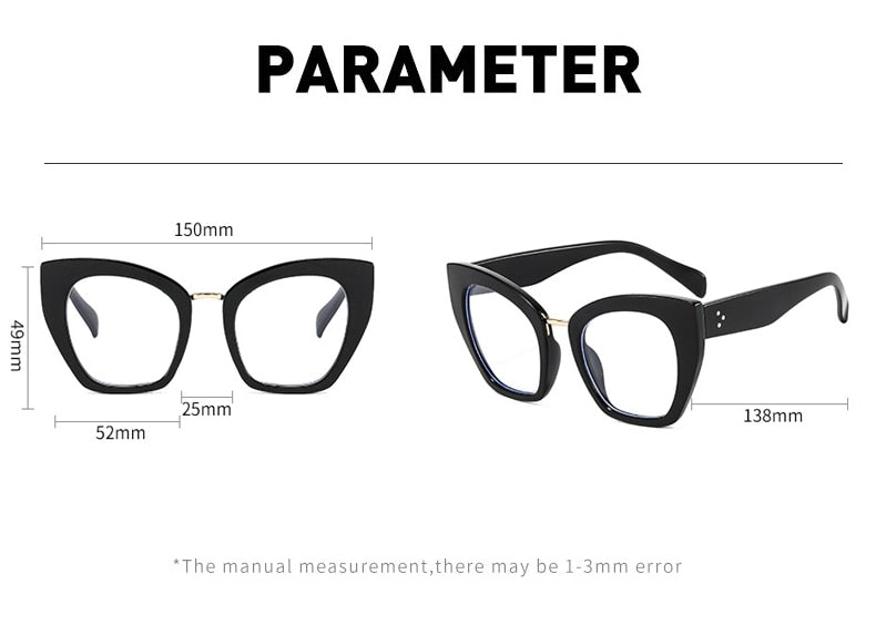 Blue Light Blocking Glasses for Computer & Reading - Square Anti-Glare Prescription Frames (Unisex) | Reduce Eye Strain for Office Work, Gaming & Screen Time