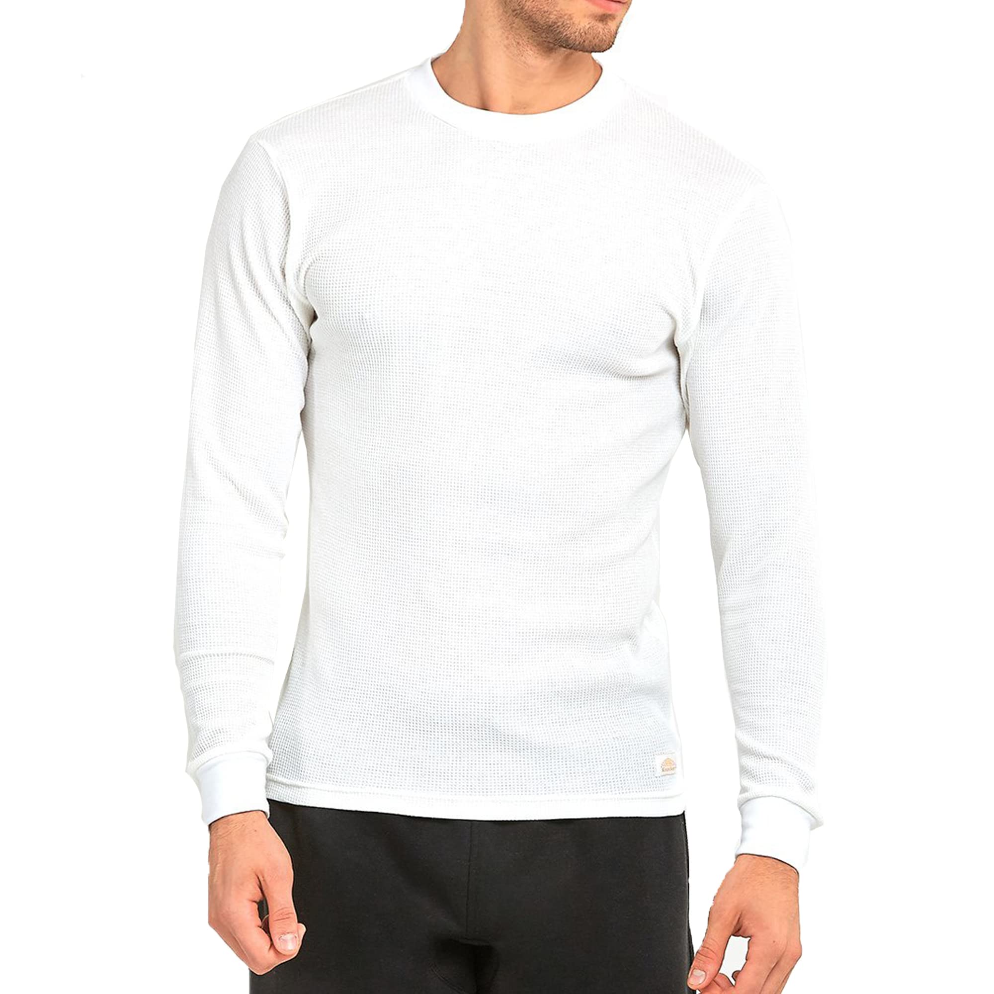 SLM Men's 100% Cotton Thermal Henley Undershirt - Waffle Knit & Plain Style for Winter Warmth | Base Layer for Outdoor Activities, Work & Casual Wear