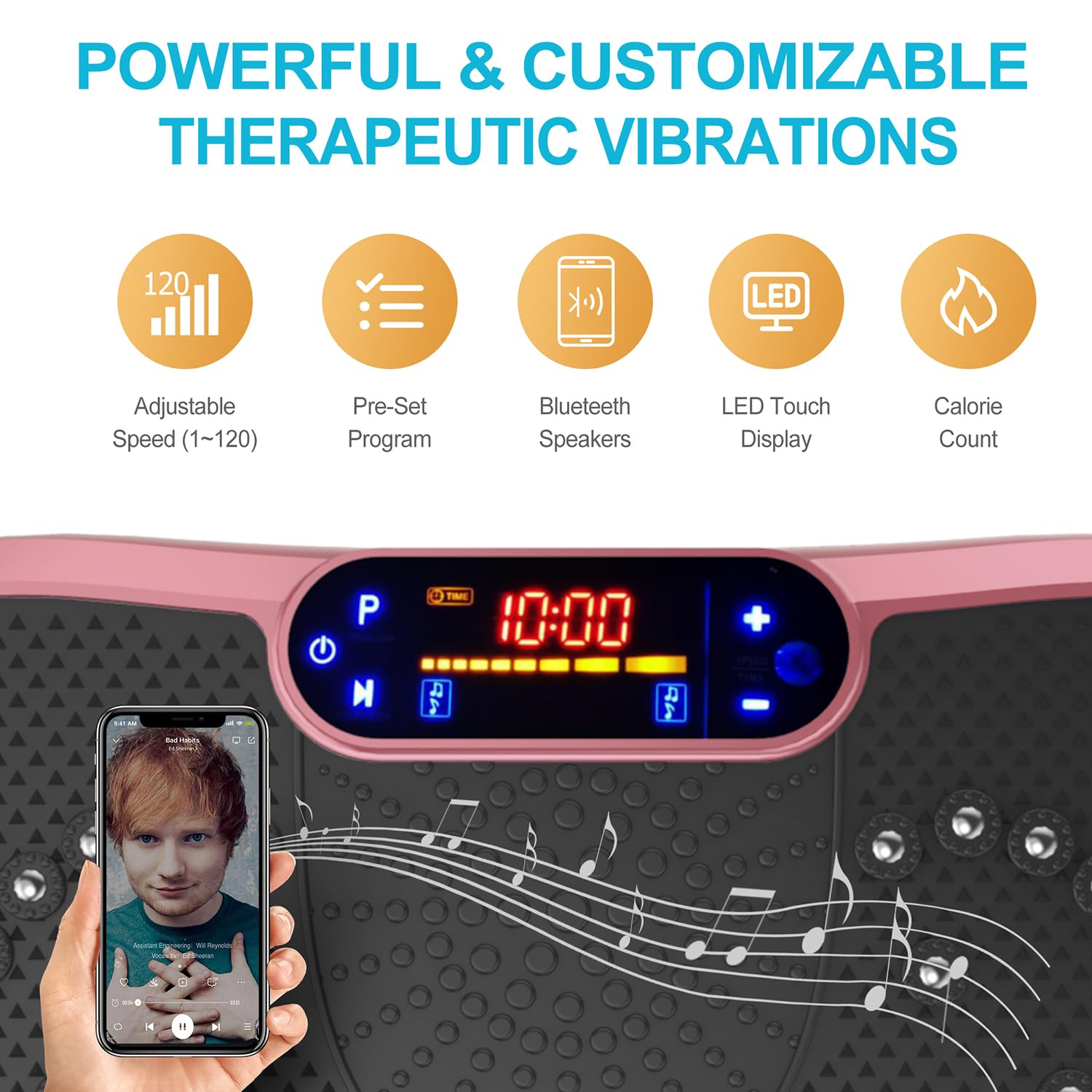 AXV Vibration Plate Exercise Machine - Full Body Workout Platform for Lymphatic Drainage & Weight Loss | Home Gym Equipment for Women & Men | Ideal for Fat Burning, Toning & Post-Workout Recovery