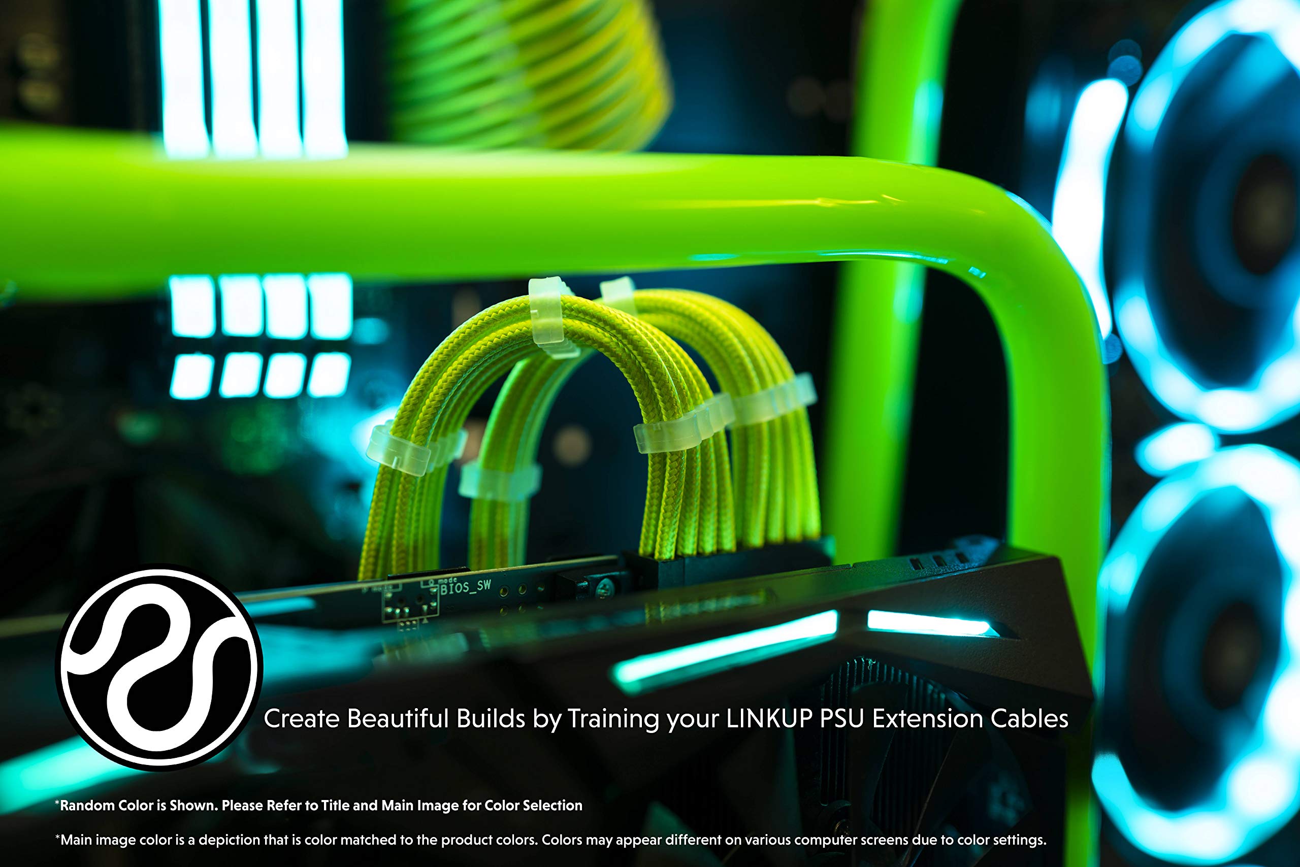 LINKUP - 30cm EPS 4 Pin CPU ATX Motherboard PSU Power Supply Braided Sleeved Extension Cable with Combs | Strong & Stiff Design | Single Pack 300mm | Blueblack | Perfect for PC Gaming, Custom Builds & Cable Management