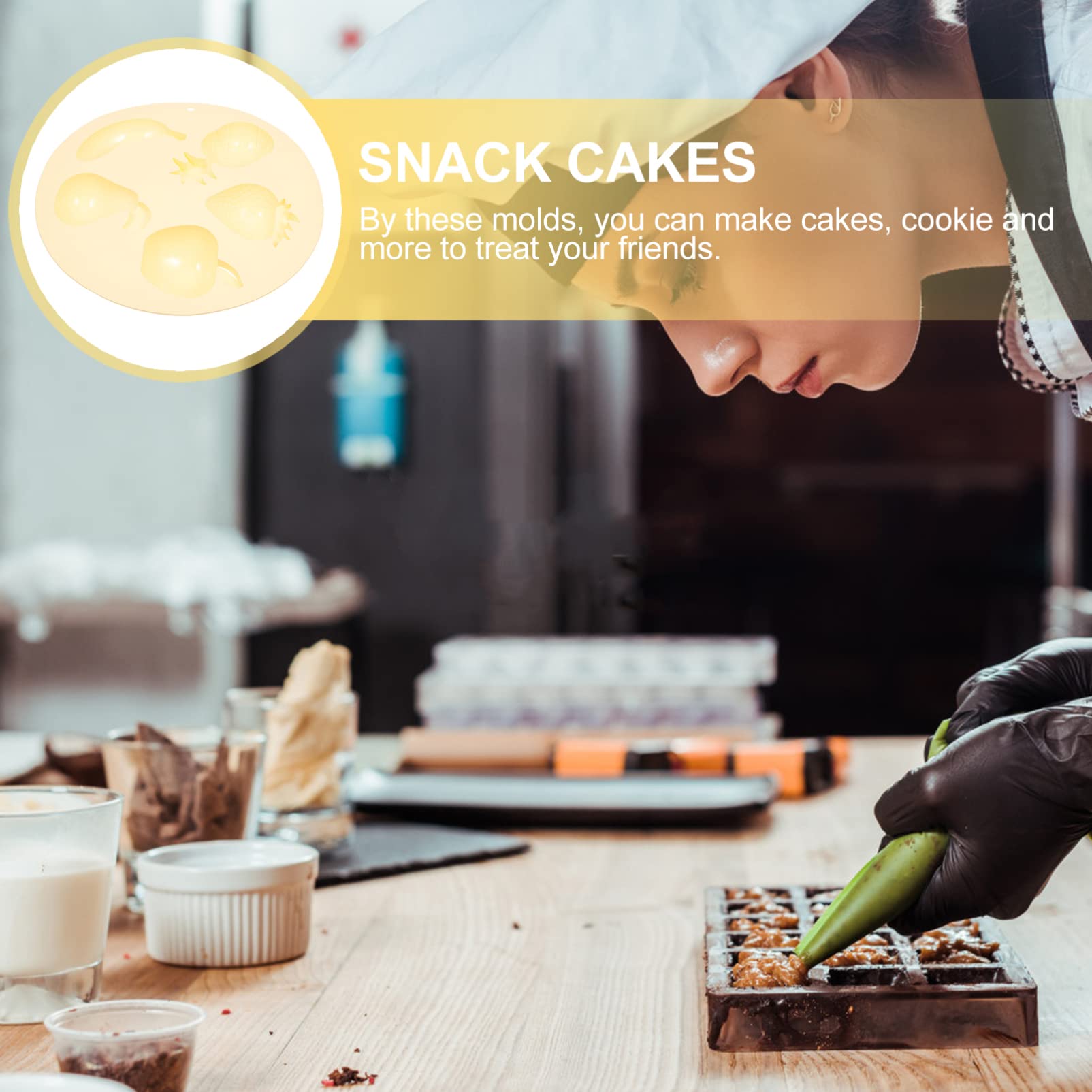 Fruit Cake Silicone Molds - Heat Resistant Baking Molds for Chocolate, Candy & Dessert Making - Perfect for DIY Cakes, Cupcakes, and Holiday Treats