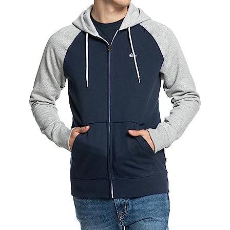 Quiksilver Everyday Blue Grey Jacket - Lightweight Water-Resistant Windbreaker for Men & Women - Perfect for Hiking, Travel & Outdoor Adventures
