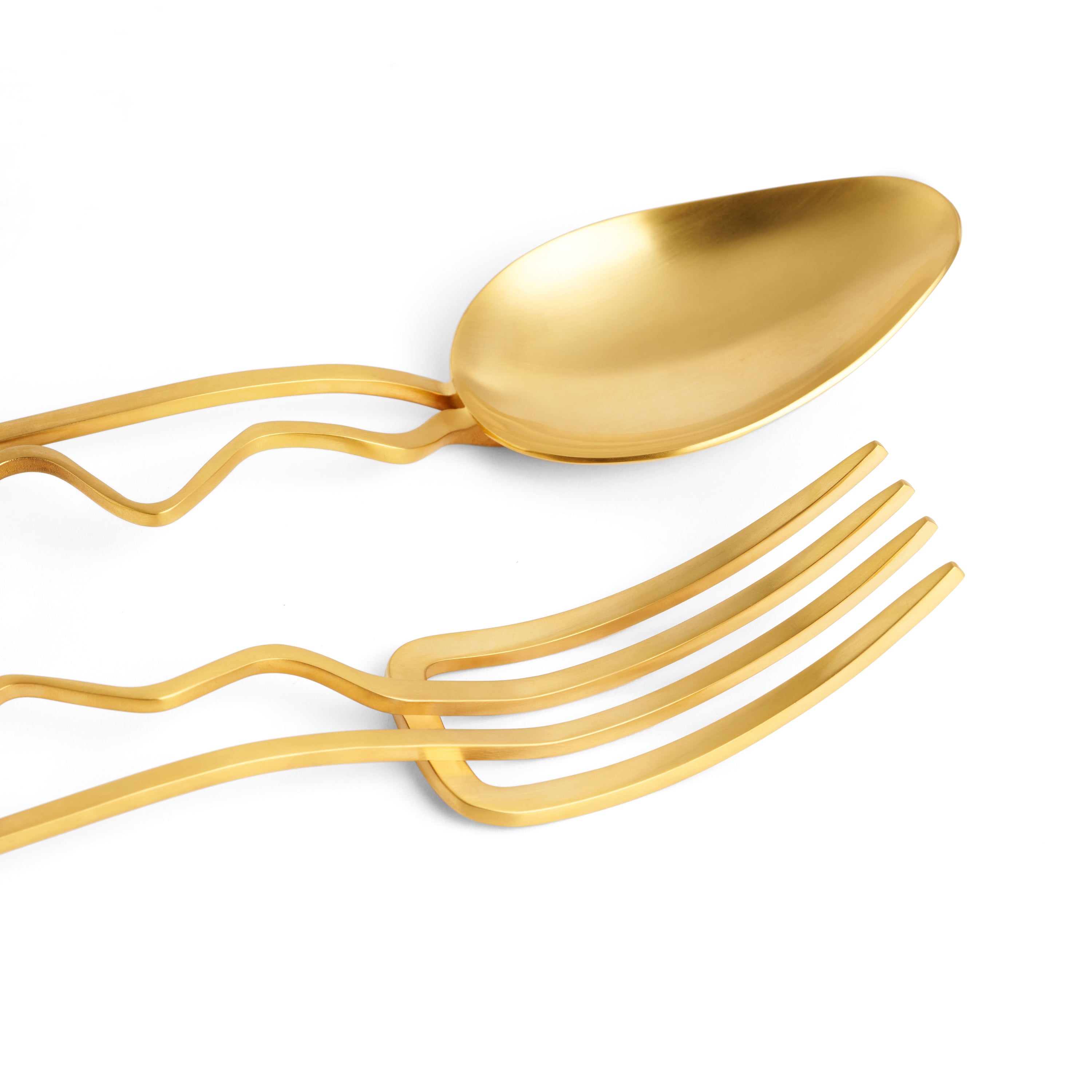 Spiral Serving Set - 2 Piece Stainless Steel Utensils for Salad, Pasta & Desserts | Elegant Tableware for Dinner Parties & Home Entertaining