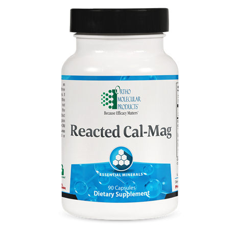 OrthoMolecular Products Reacted Calcium Magnesium Supplement - Supports Bone Health & Muscle Function - Ideal for Athletes & Active Lifestyles